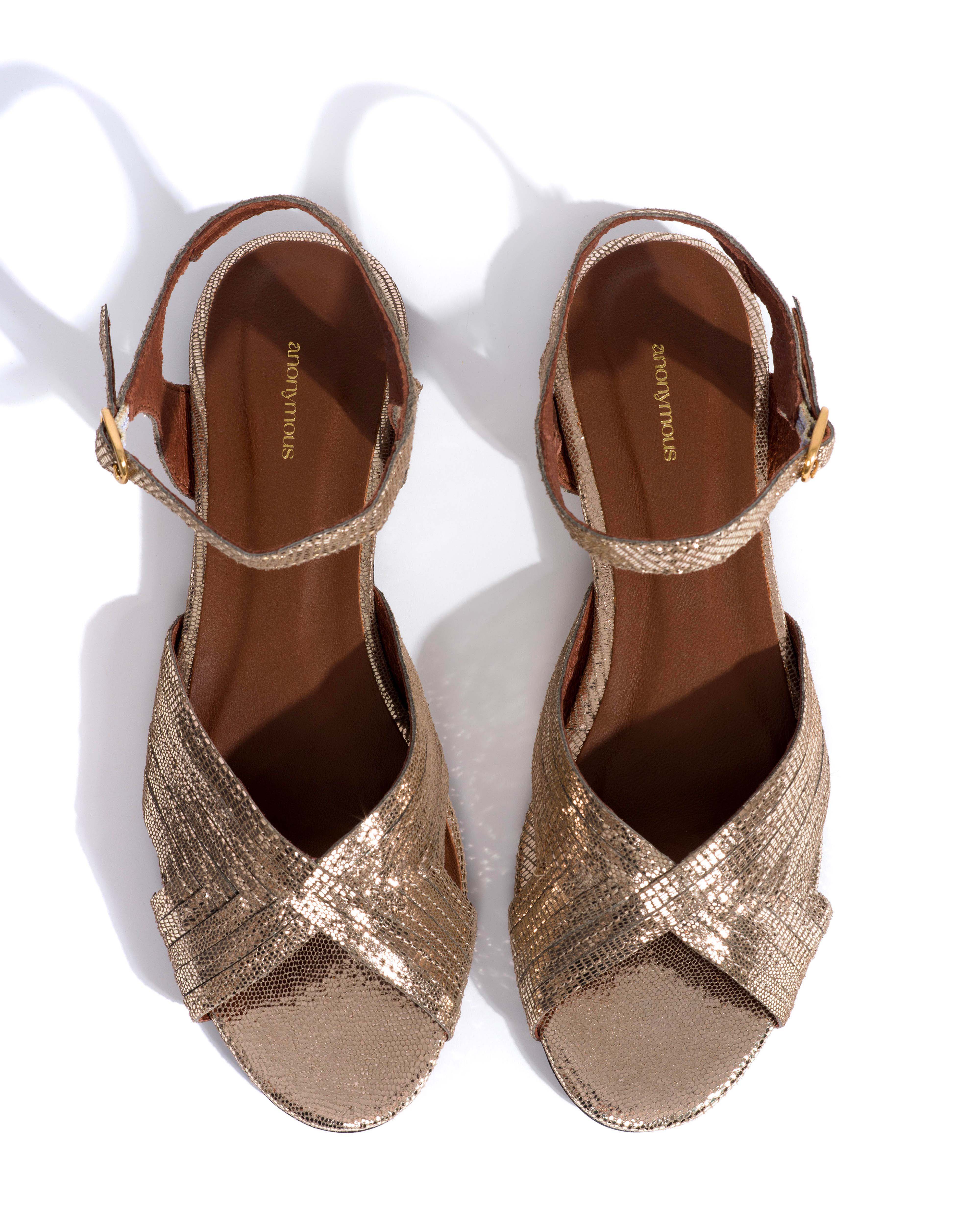 Niabi 10 Lizard metallic goat Vintage champagne - Image 4