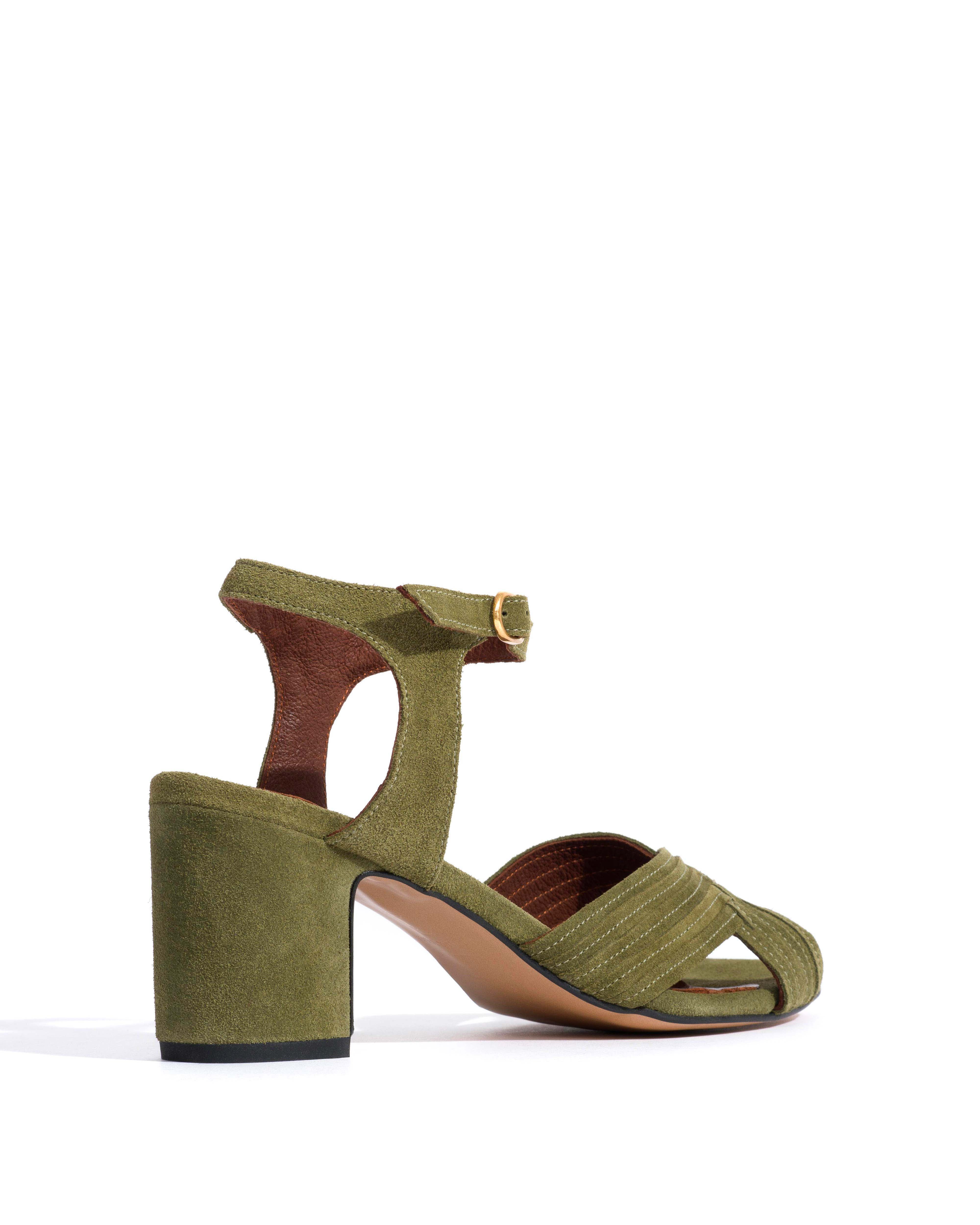 Niabi 50 Calf suede Olive green - Image 3