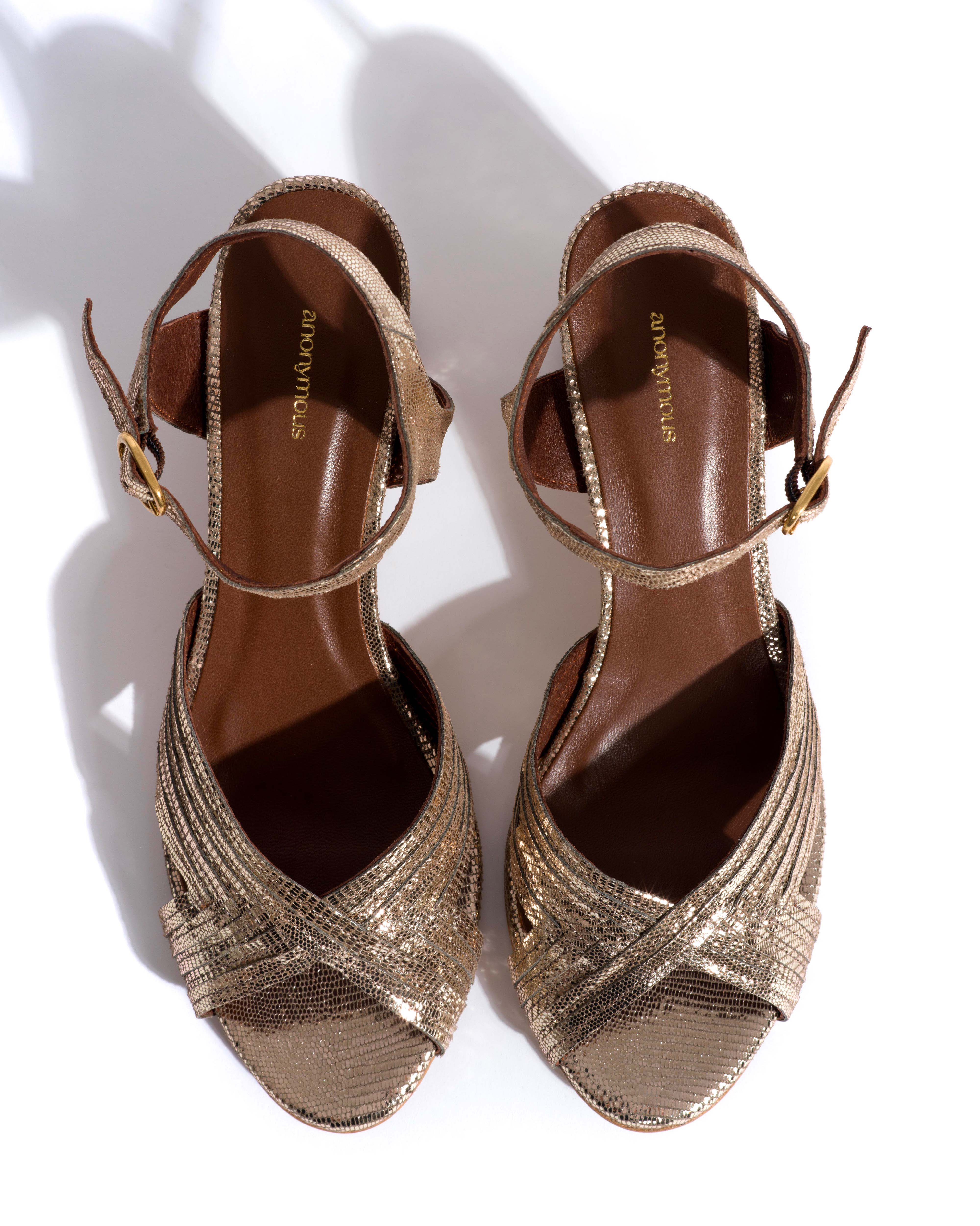 Niabi 50 Lizard metallic goat Vintage champagne - Image 4