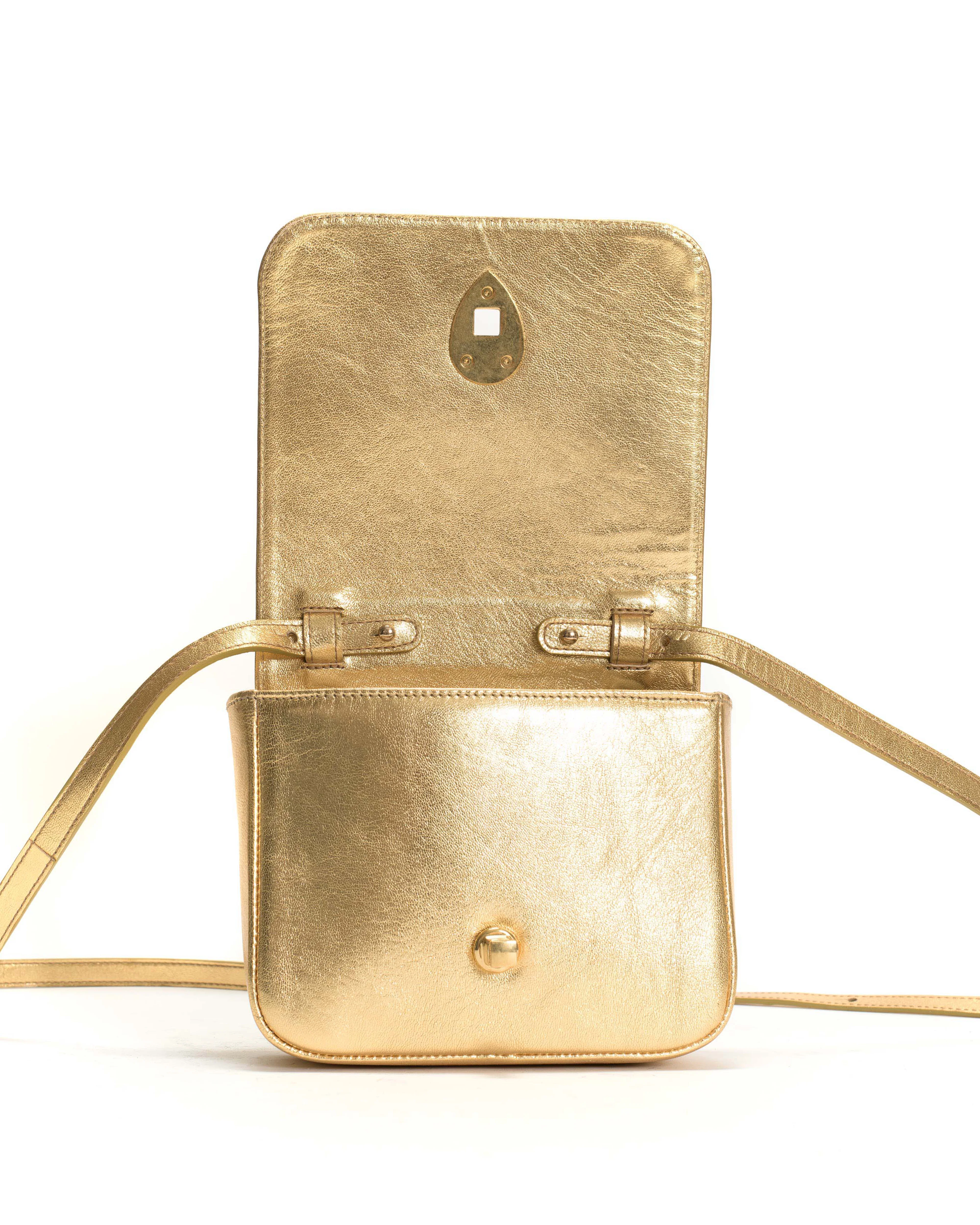 Nielle petite crossover bag Metallic goat Gold - Image 4