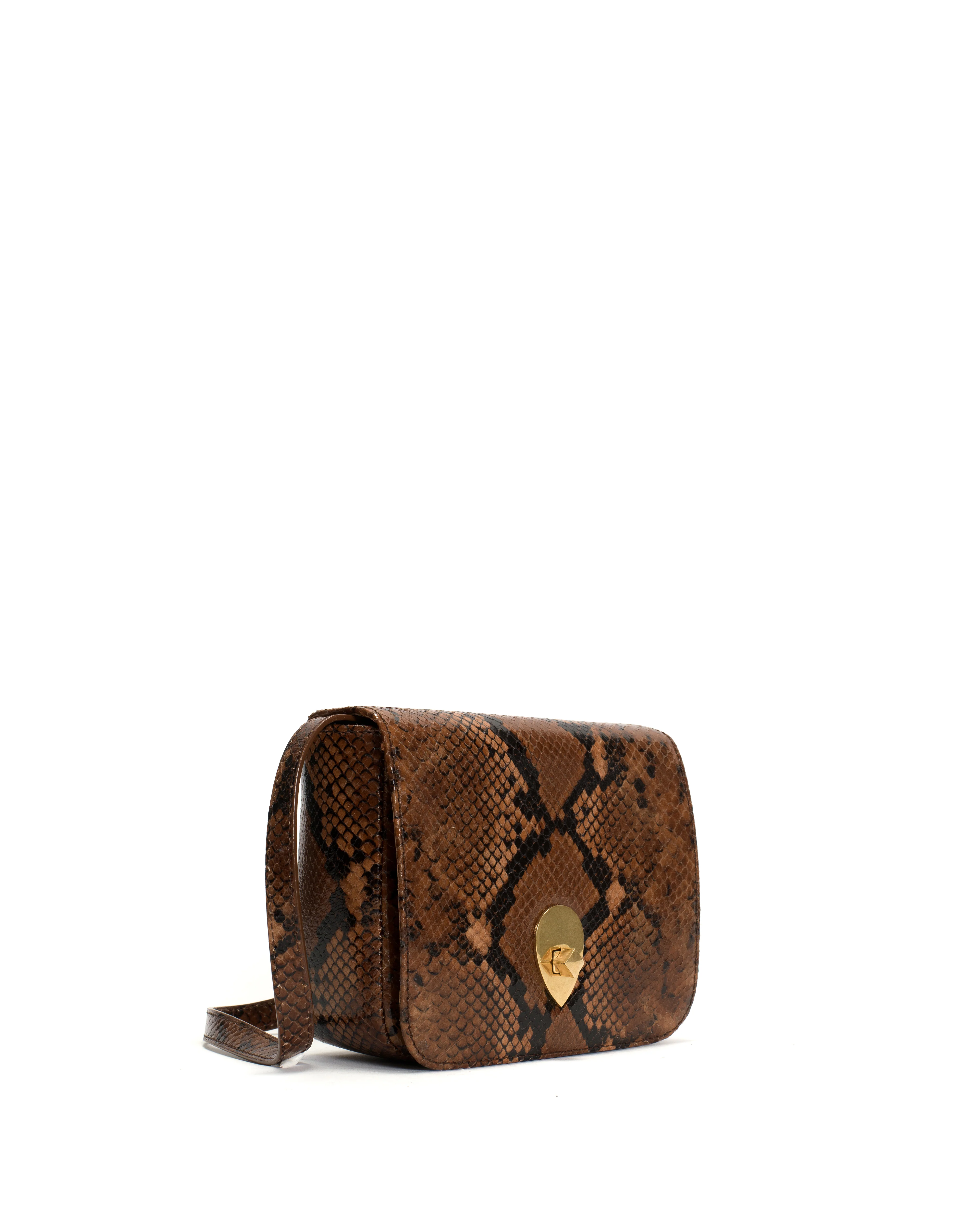 Nielle petite crossover bag Snake calf Hazelnut - Image 2