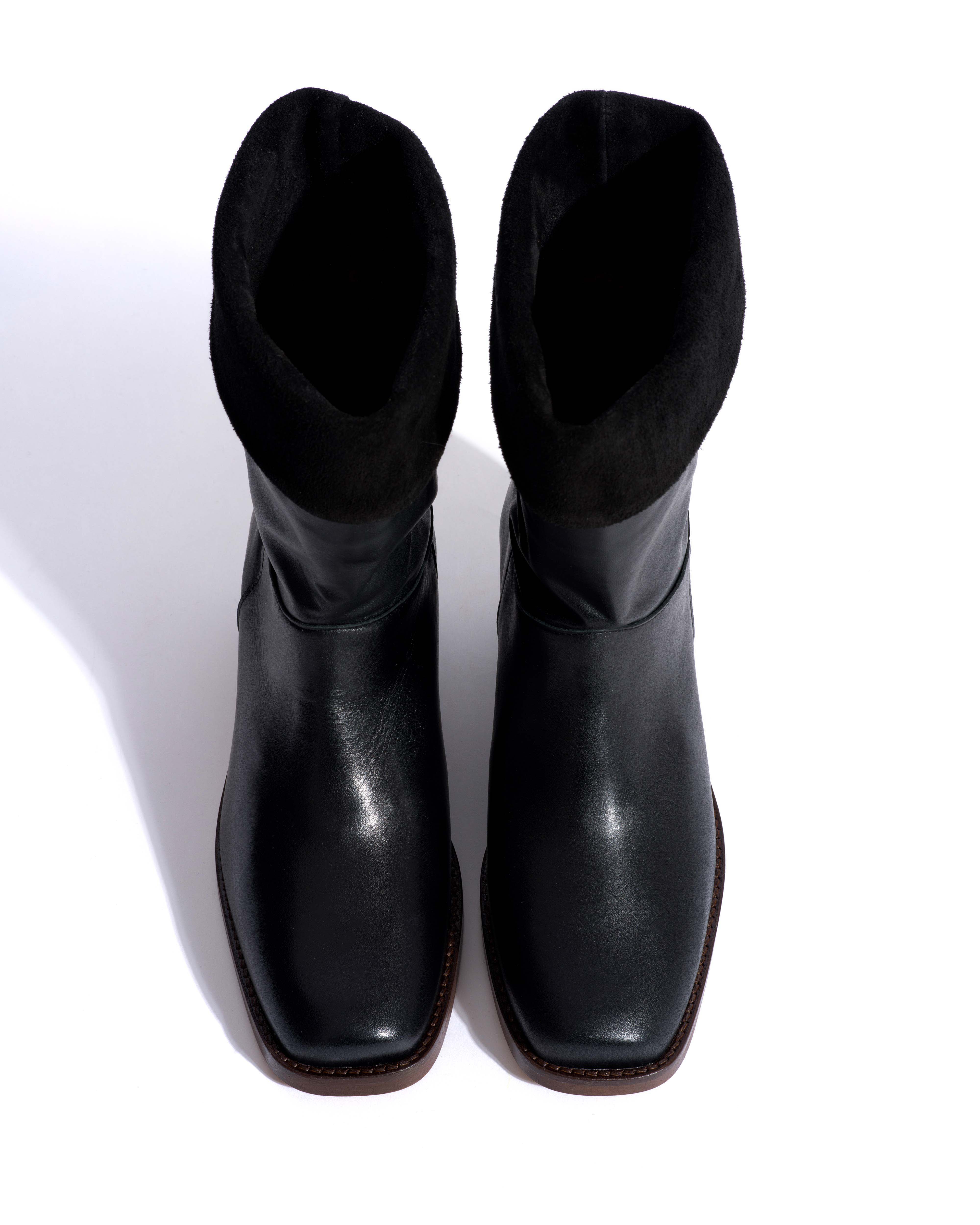Patricia Soft calf & suede leather Black - Image 5