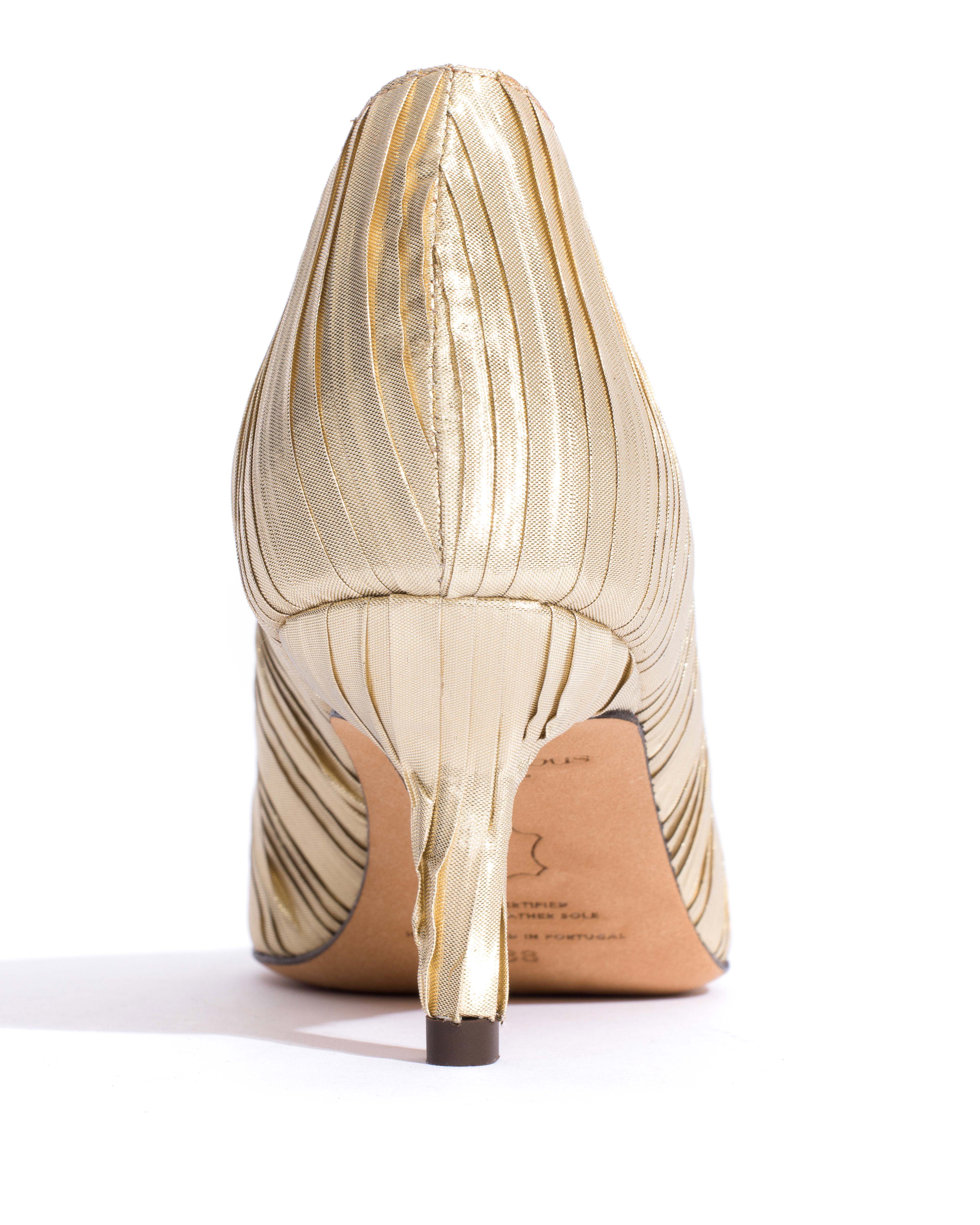 Phia 55 pin Pleated satin Champagne - Image 4