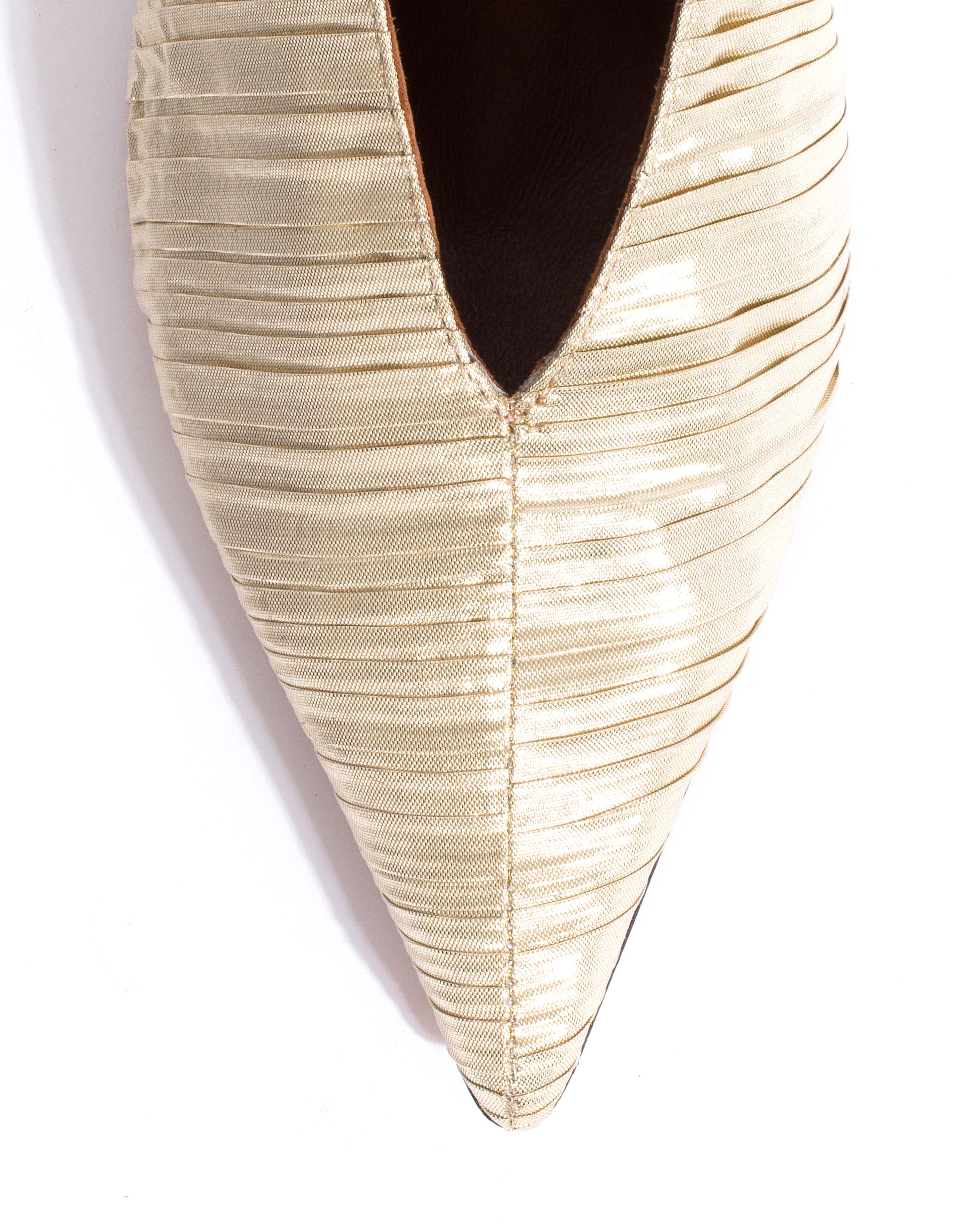 Phia 55 pin Pleated satin Champagne - Image 6