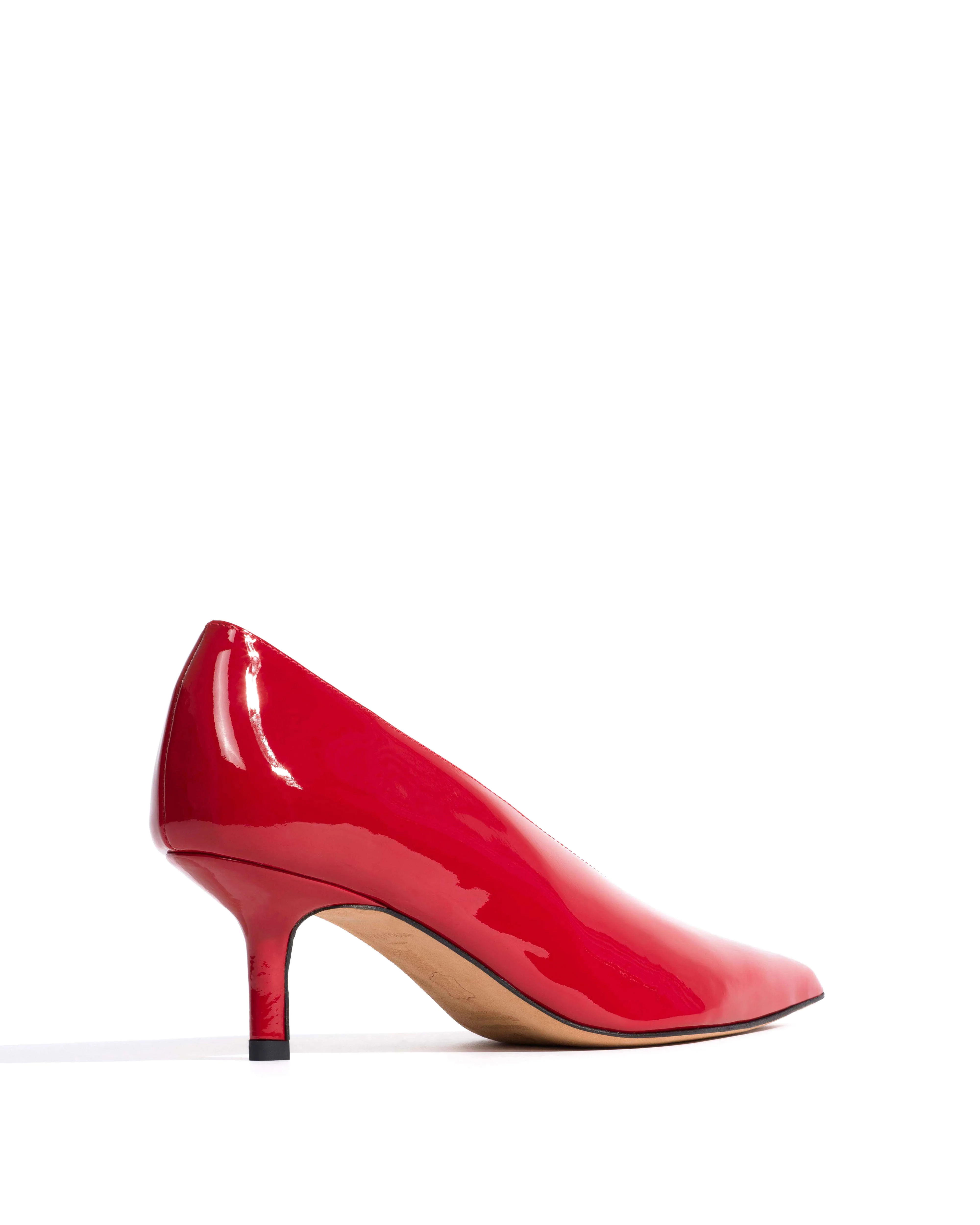 Phia 55 pin Polished soft calf Ruby red - Image 3