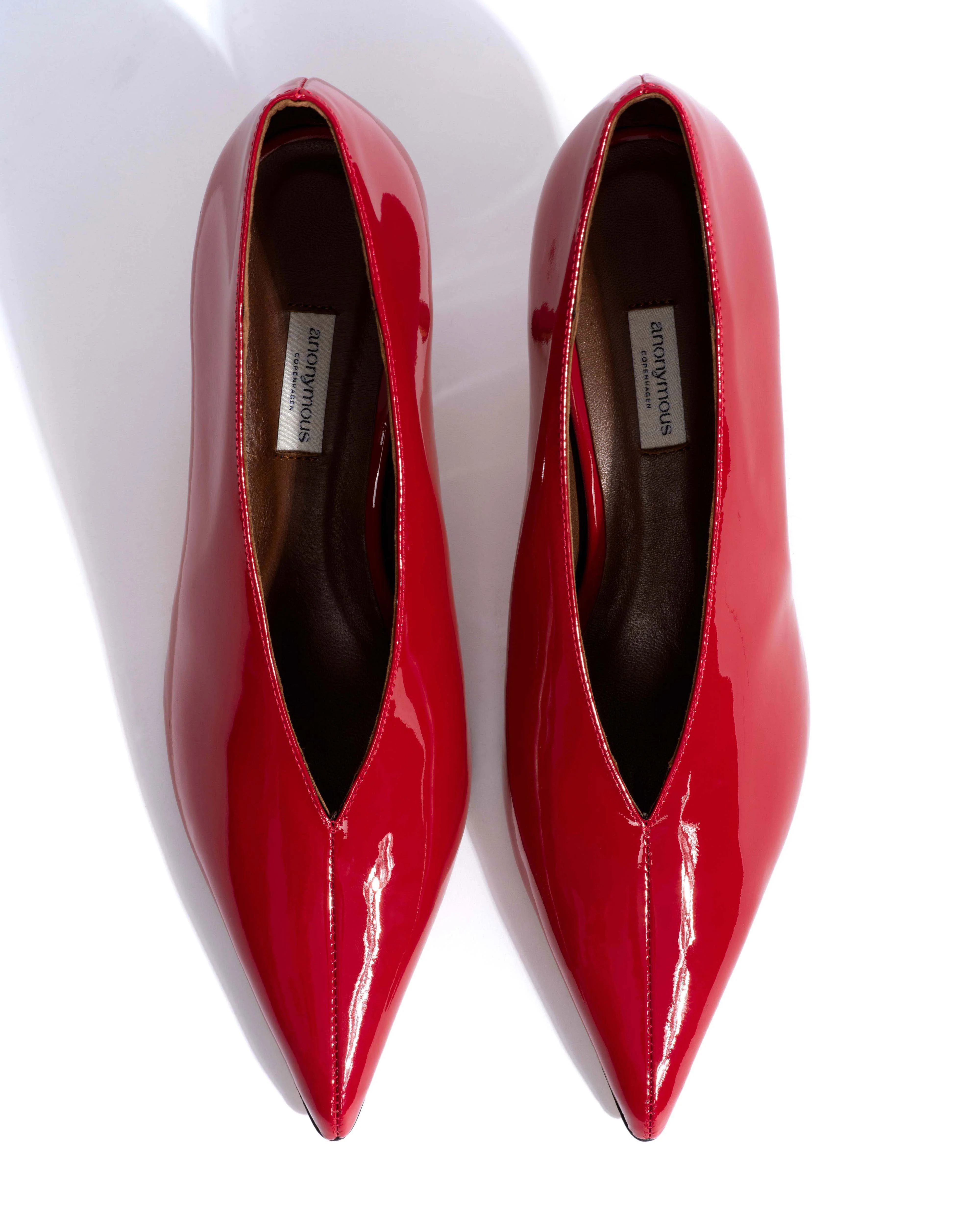 Phia 55 pin Polished soft calf Ruby red - Image 4