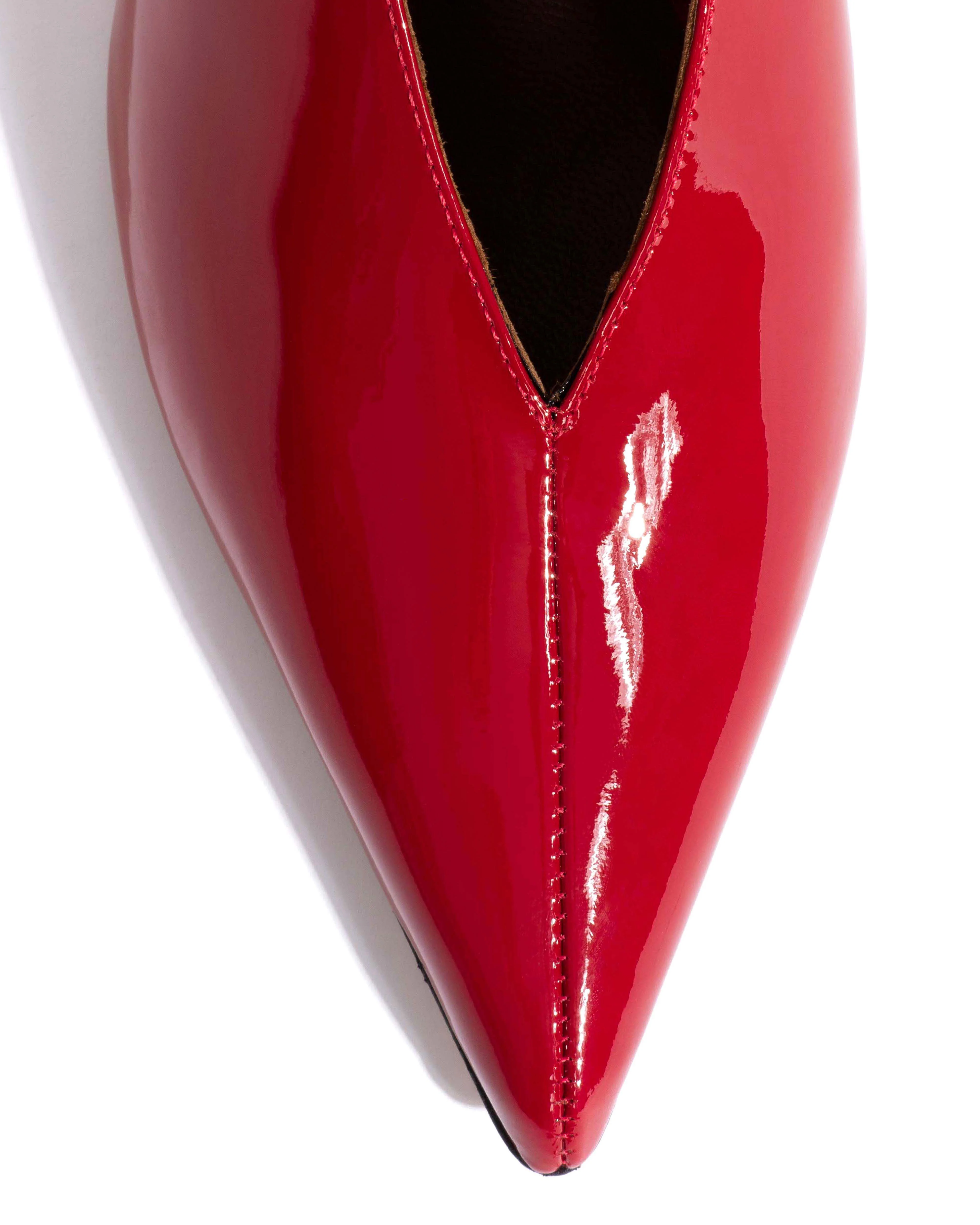 Phia 55 pin Polished soft calf Ruby red - Image 5