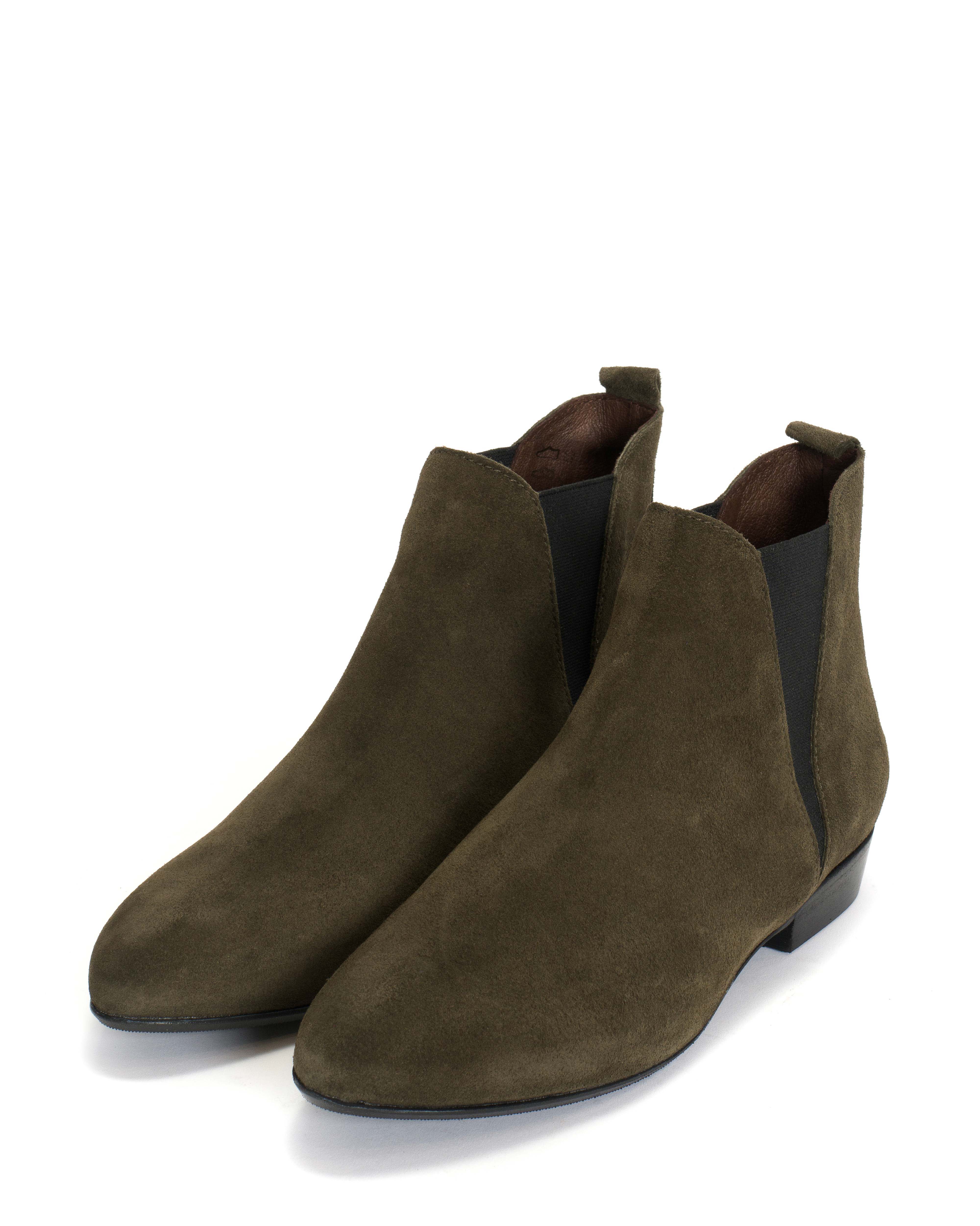 Rita Calf suede Moss green - Image 2