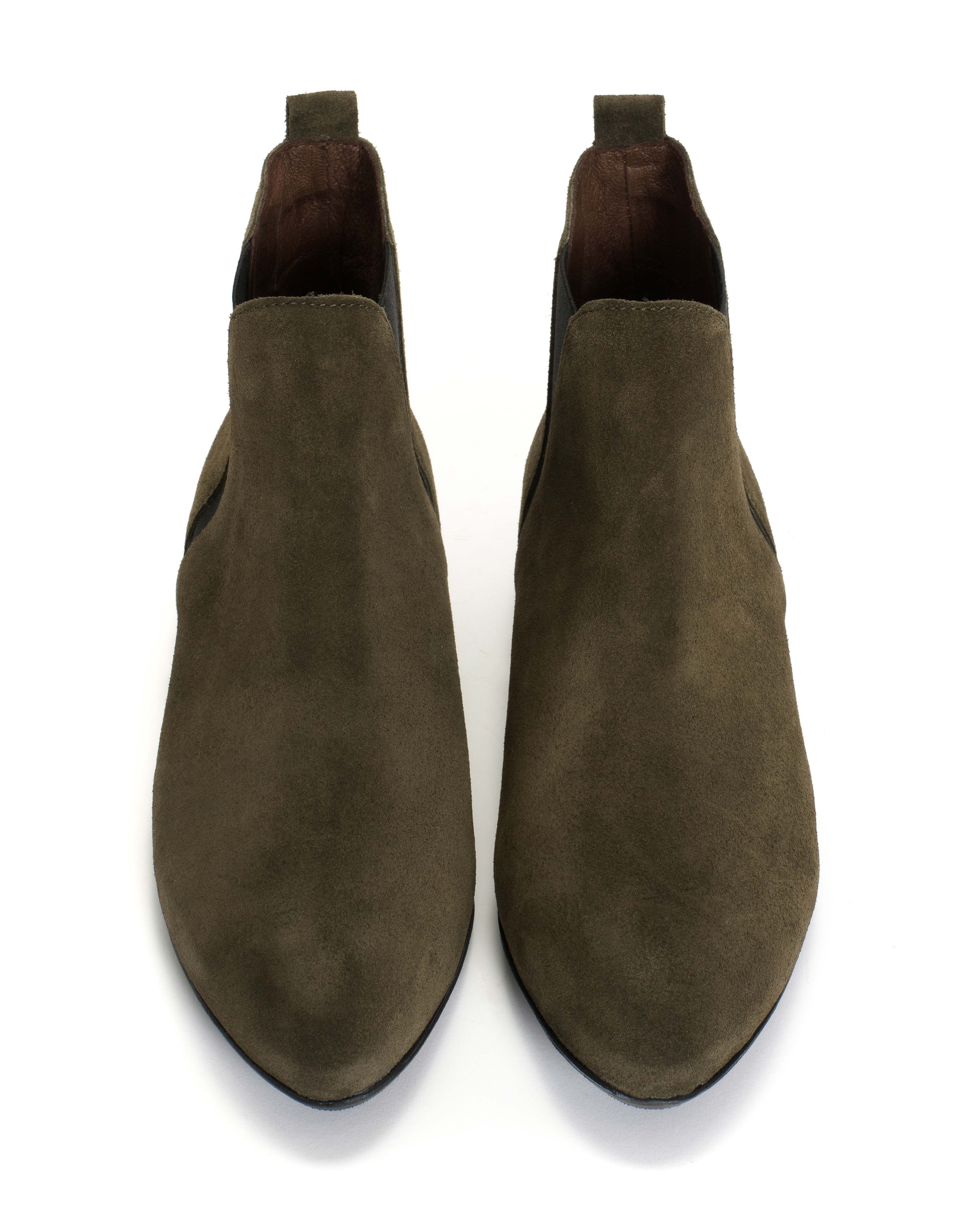 Rita Calf suede Moss green - Image 3
