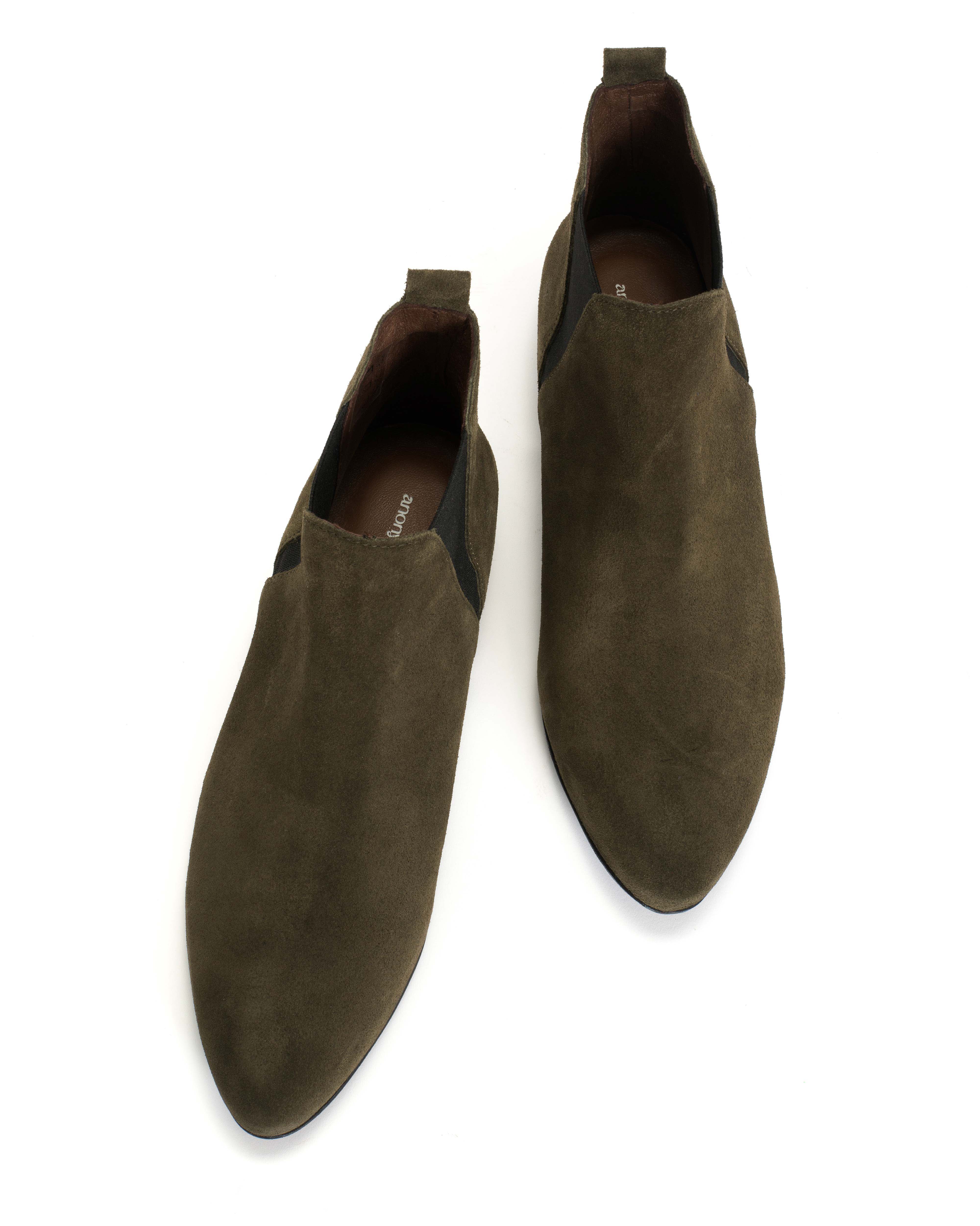 Rita Calf suede Moss green - Image 4