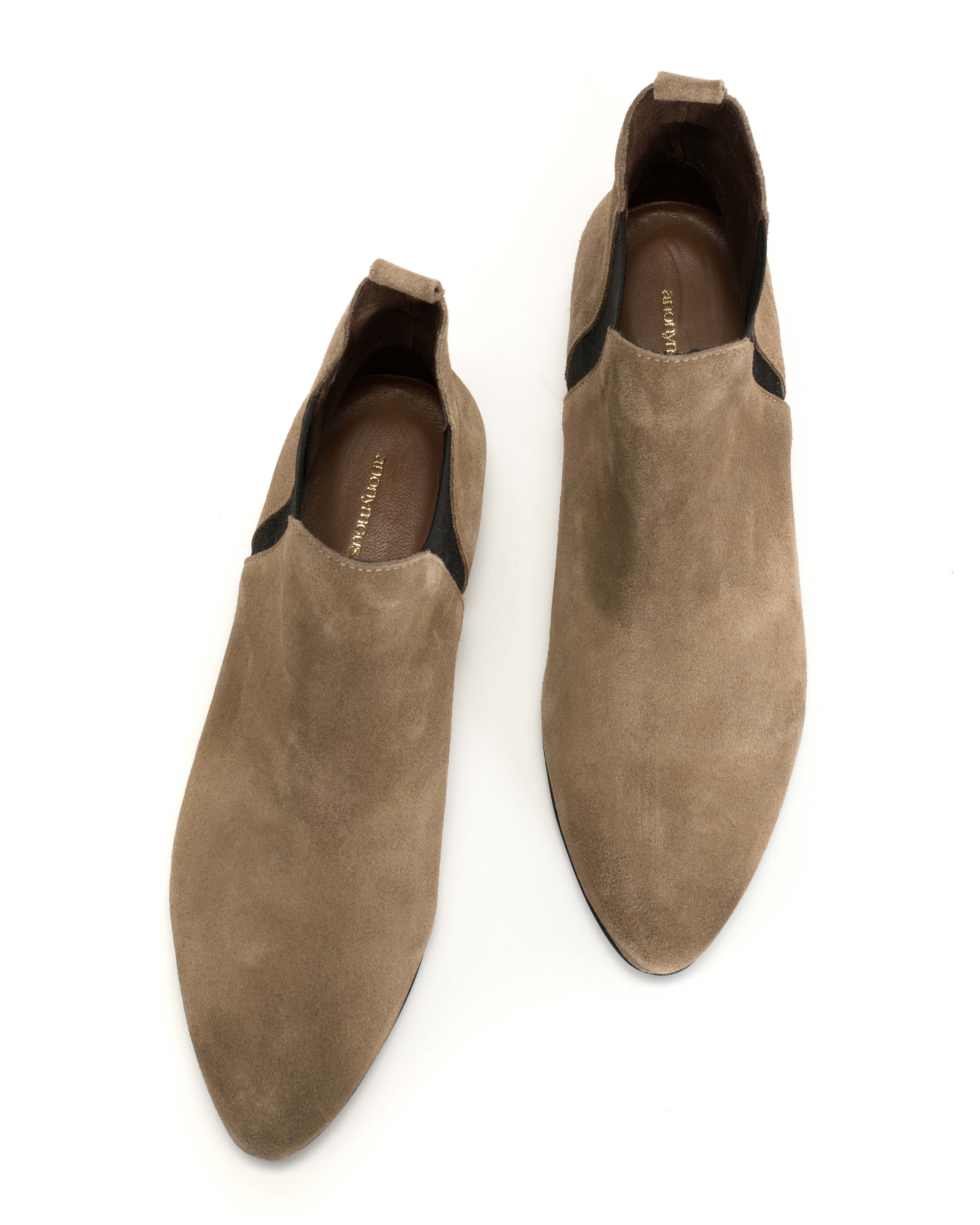 Rita Calf suede Mushroom - Image 4