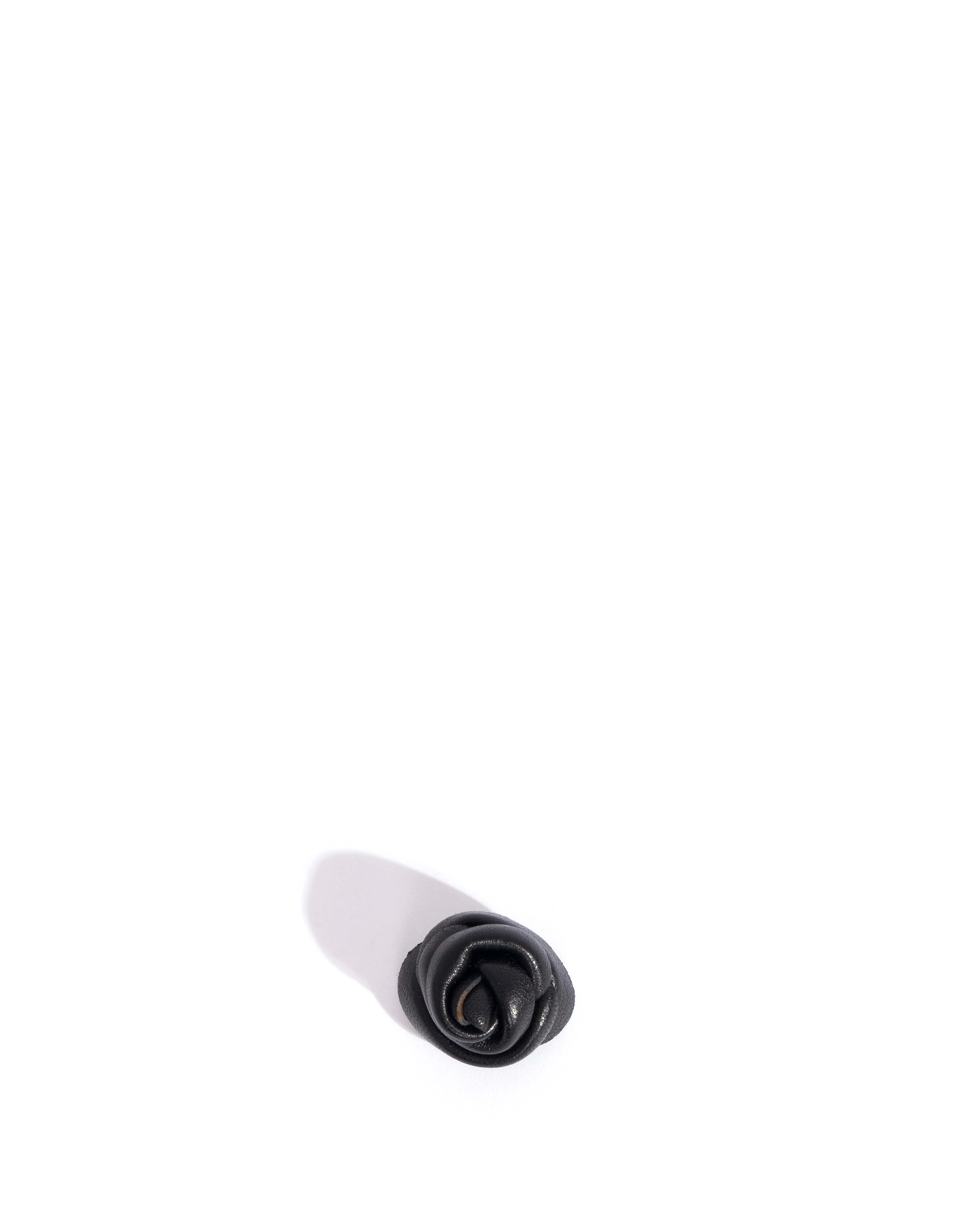 Rose shoe clip Shiny lamb Black