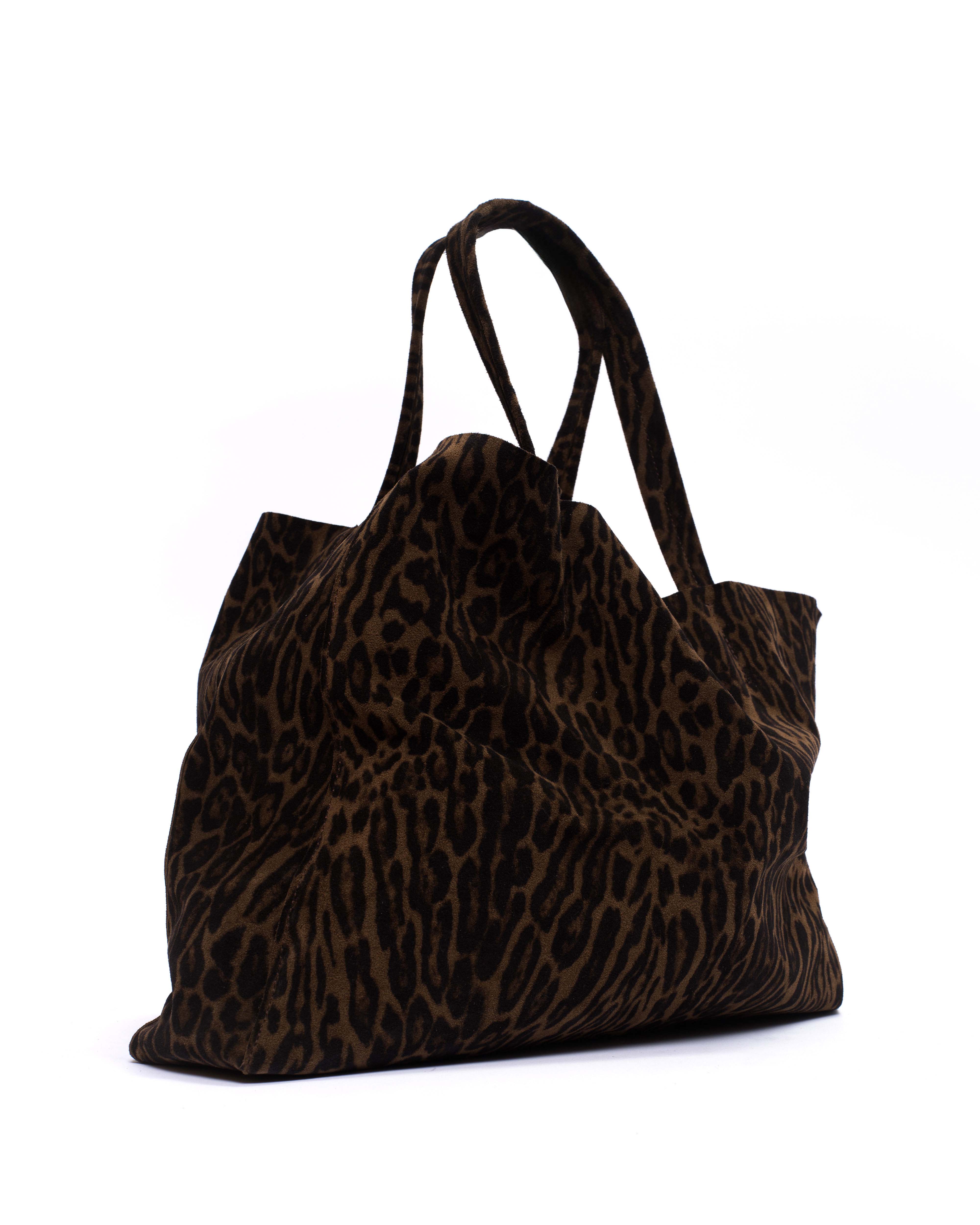 Ruba shopper Calf suede print Jaguar - Image 3