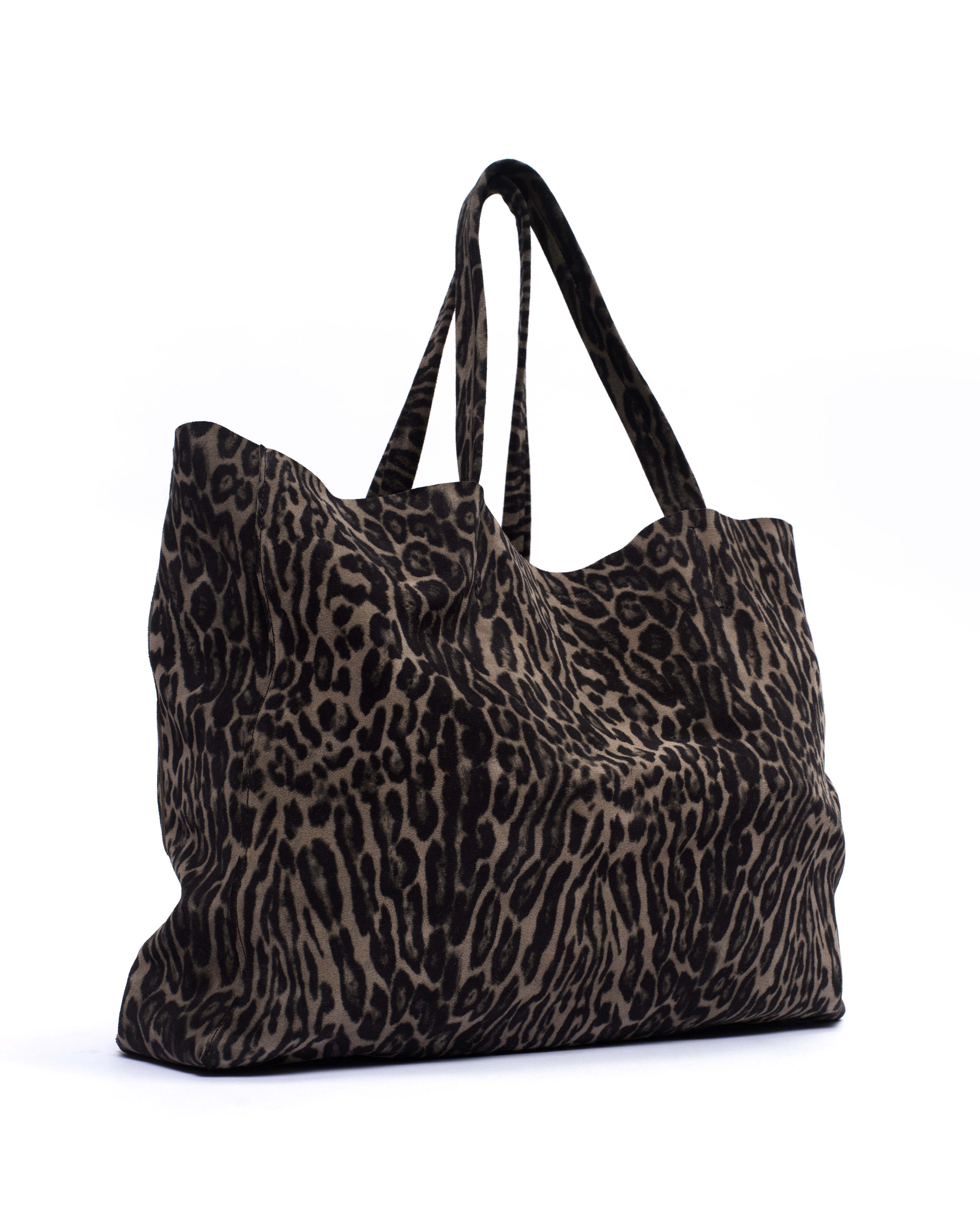 Ruba shopper Calf suede print Snow leopard - Image 2