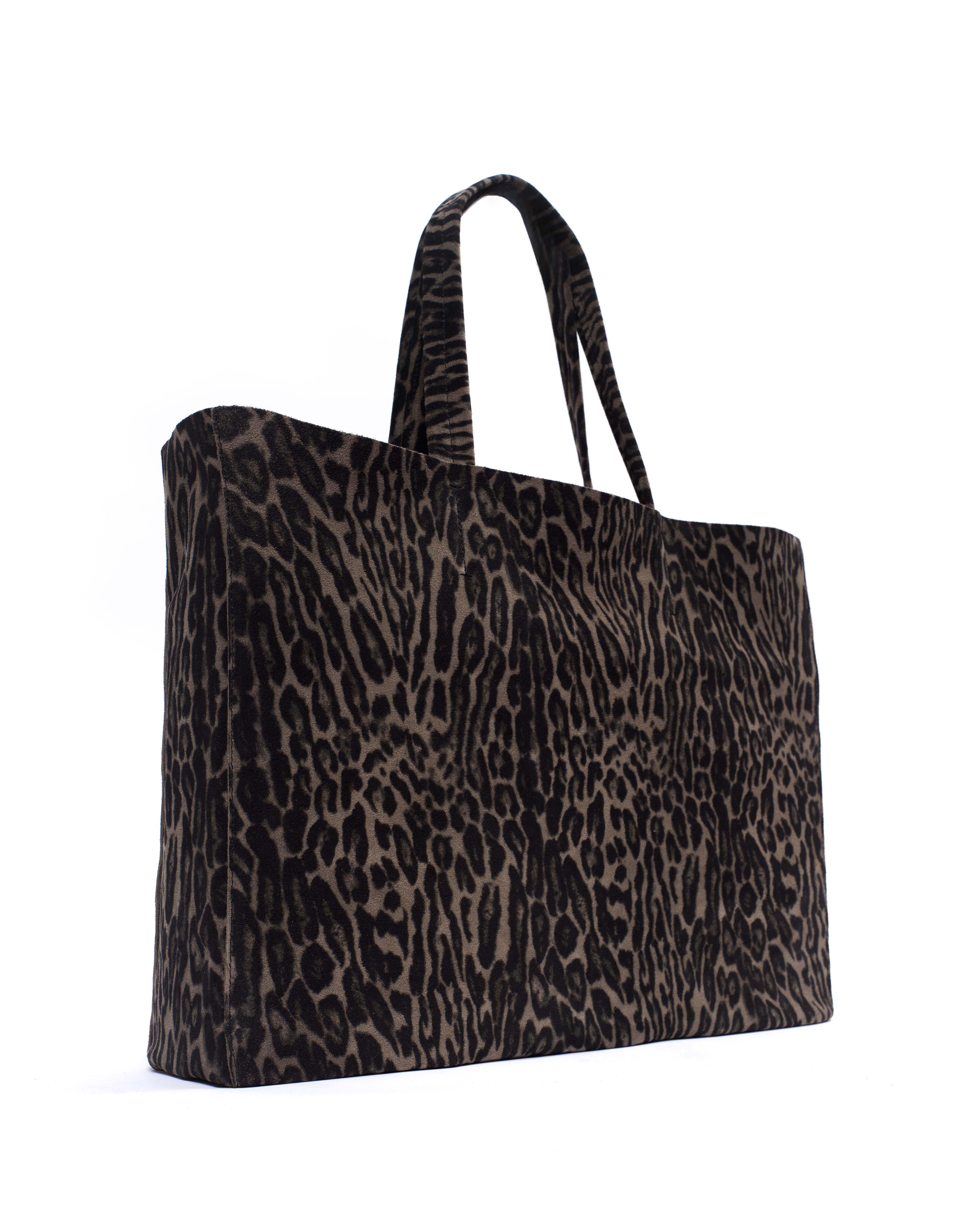 Ruba shopper Calf suede print Snow leopard - Image 3