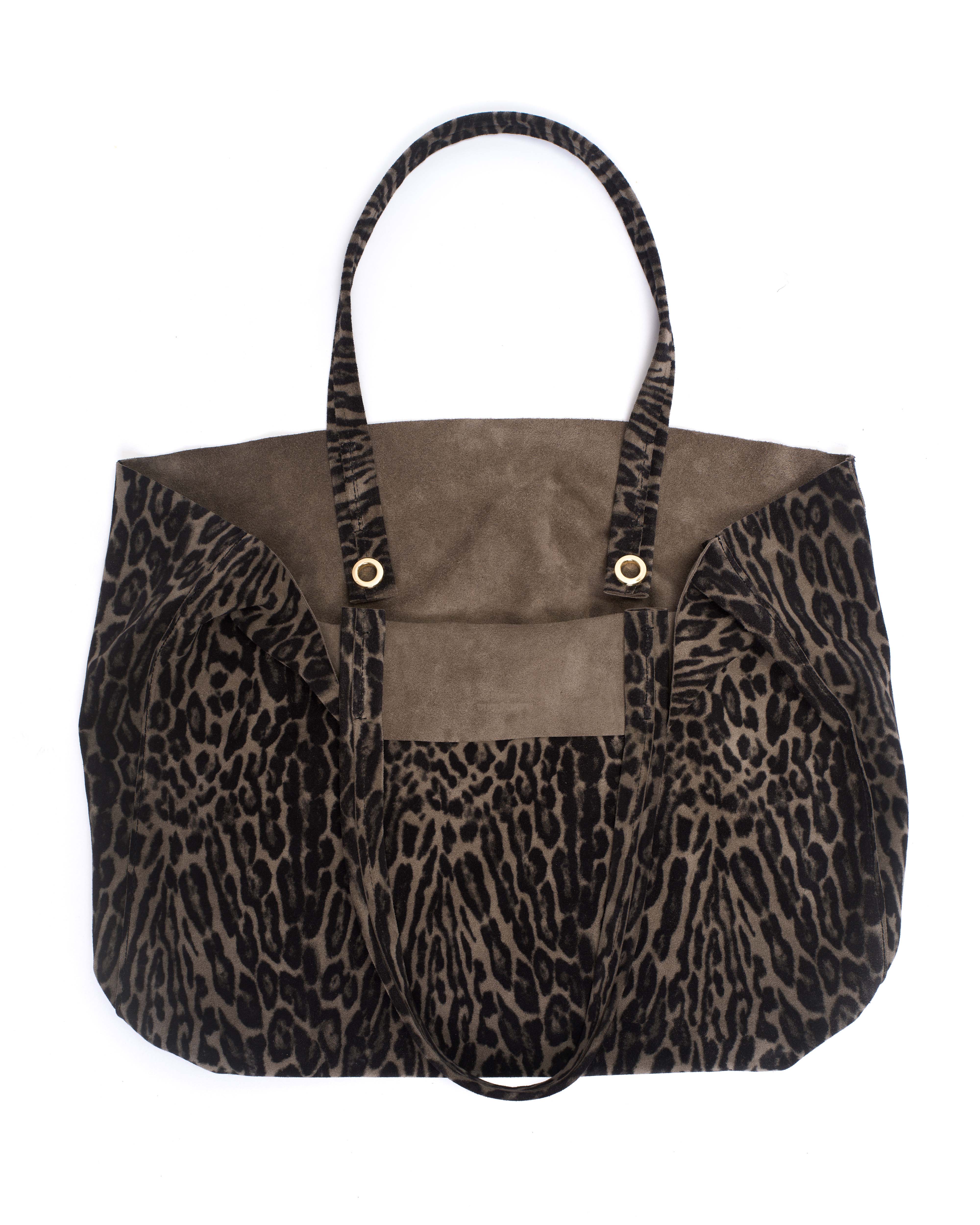 Ruba shopper Calf suede print Snow leopard - Image 4