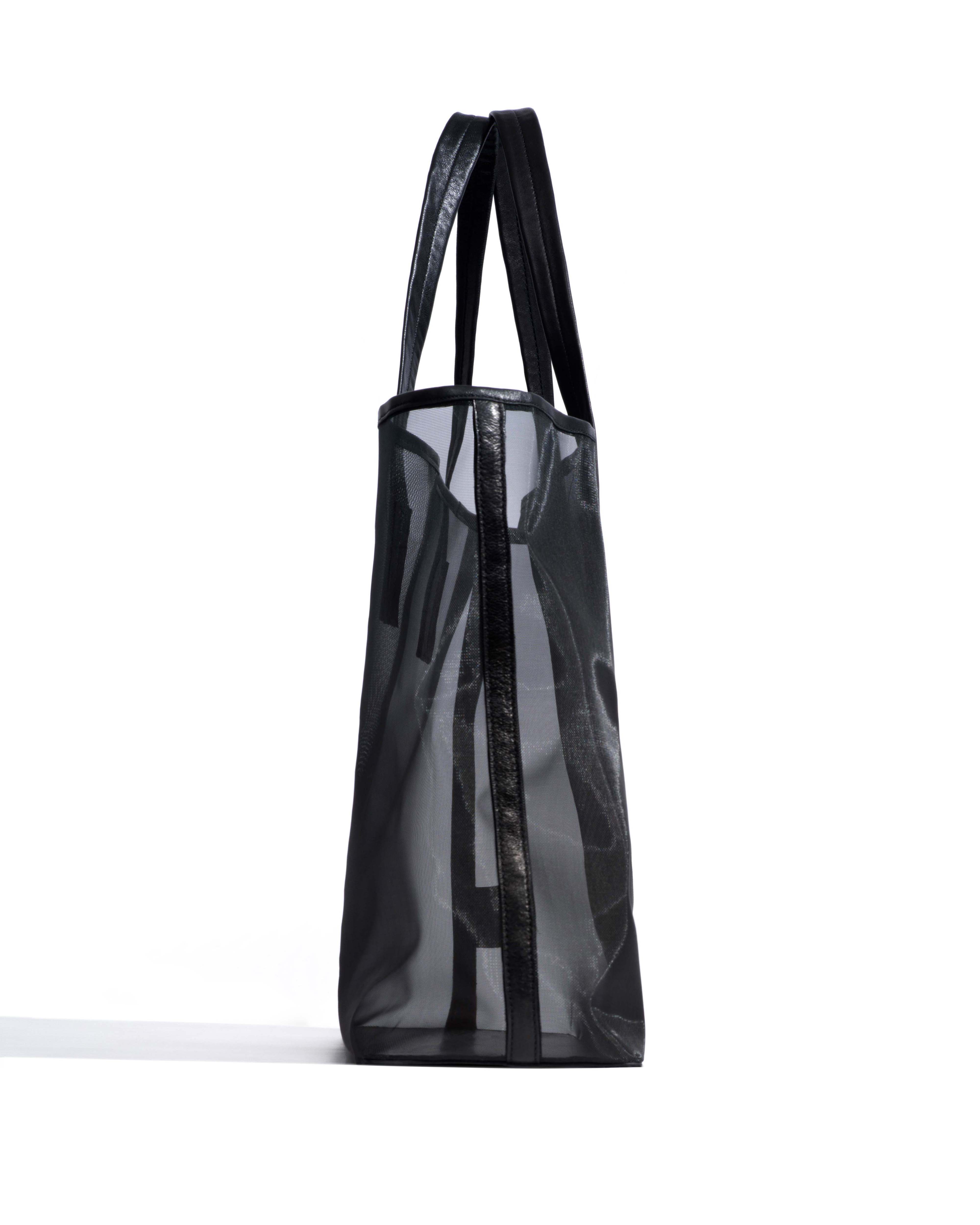 Ruba shopper mesh Shiny lamb & mesh Black - Image 3