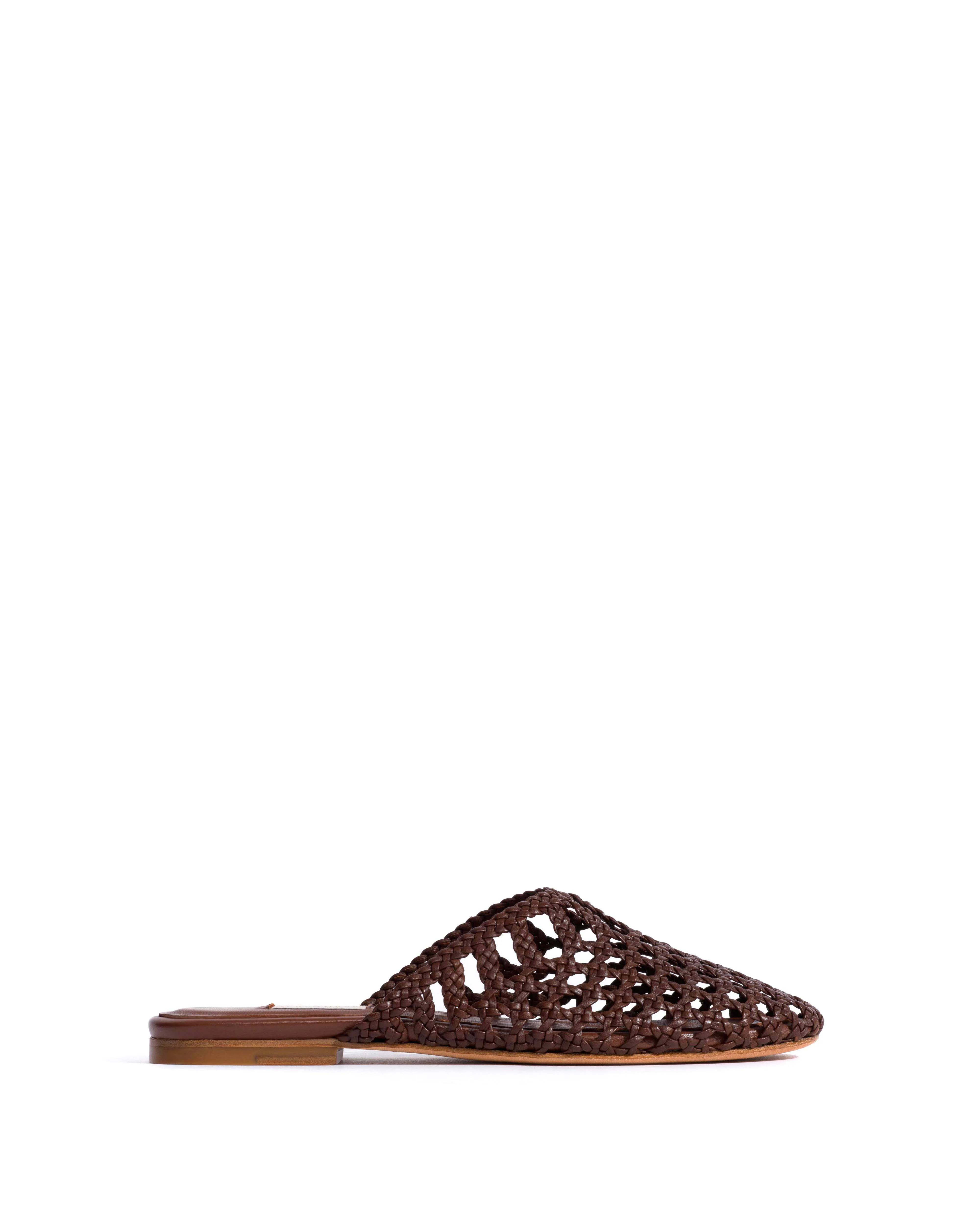Sabrina 10 hand-braided leather Chocolate