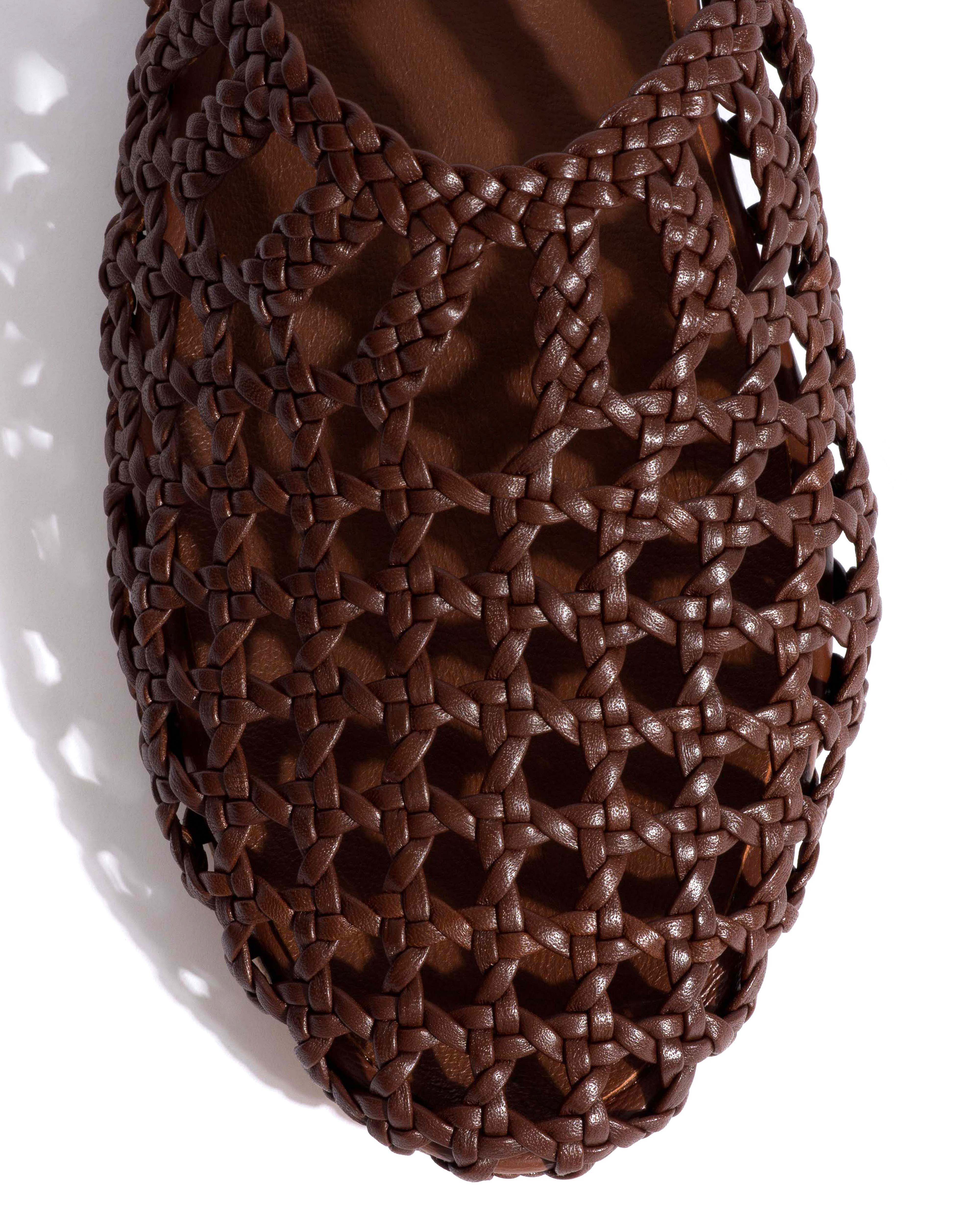 Sabrina 10 hand-braided leather Chocolate - Image 5