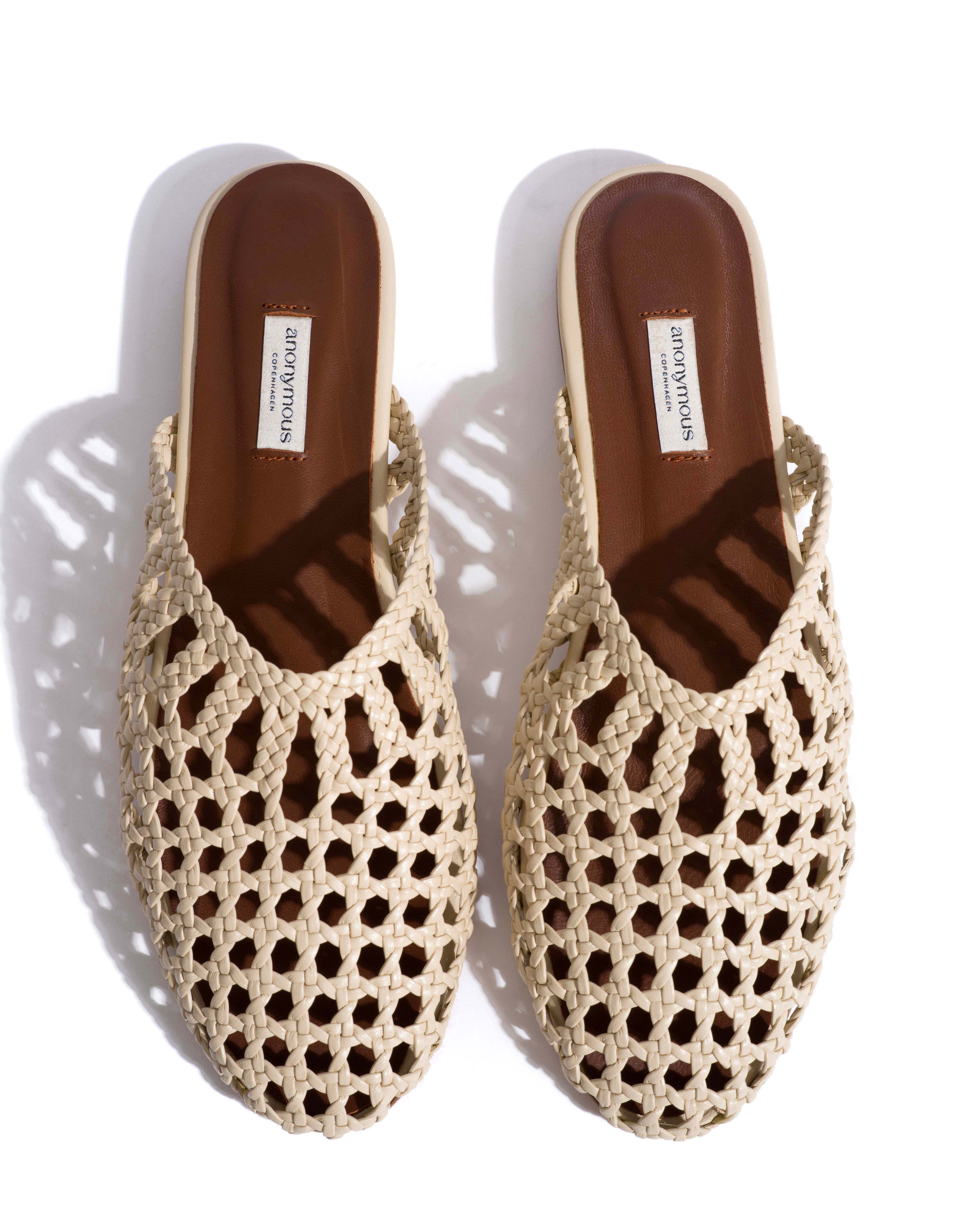 Sabrina 10 hand-braided leather White sand - Image 4