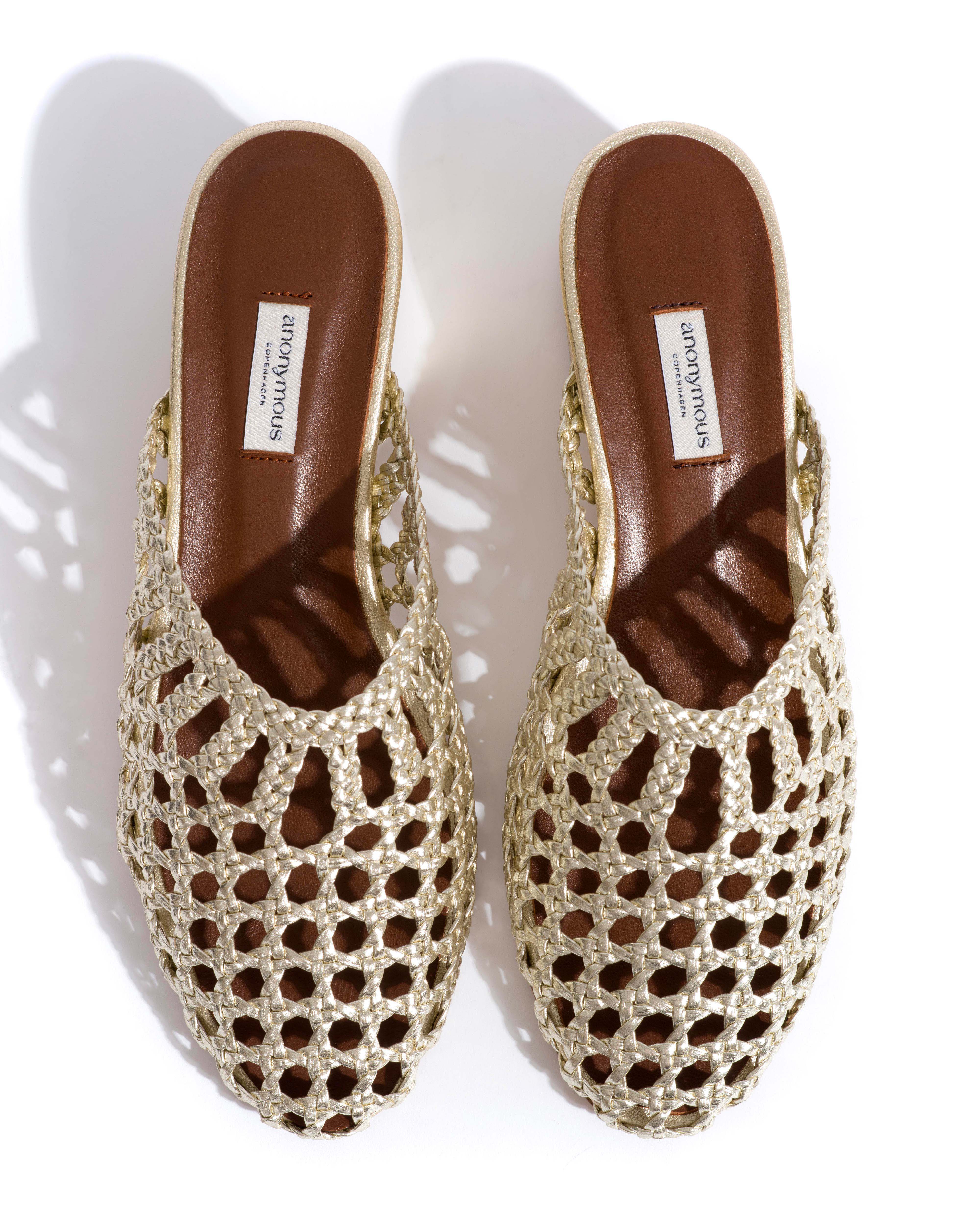 Sabrina 40 hand-braided leather Champagne - Image 5