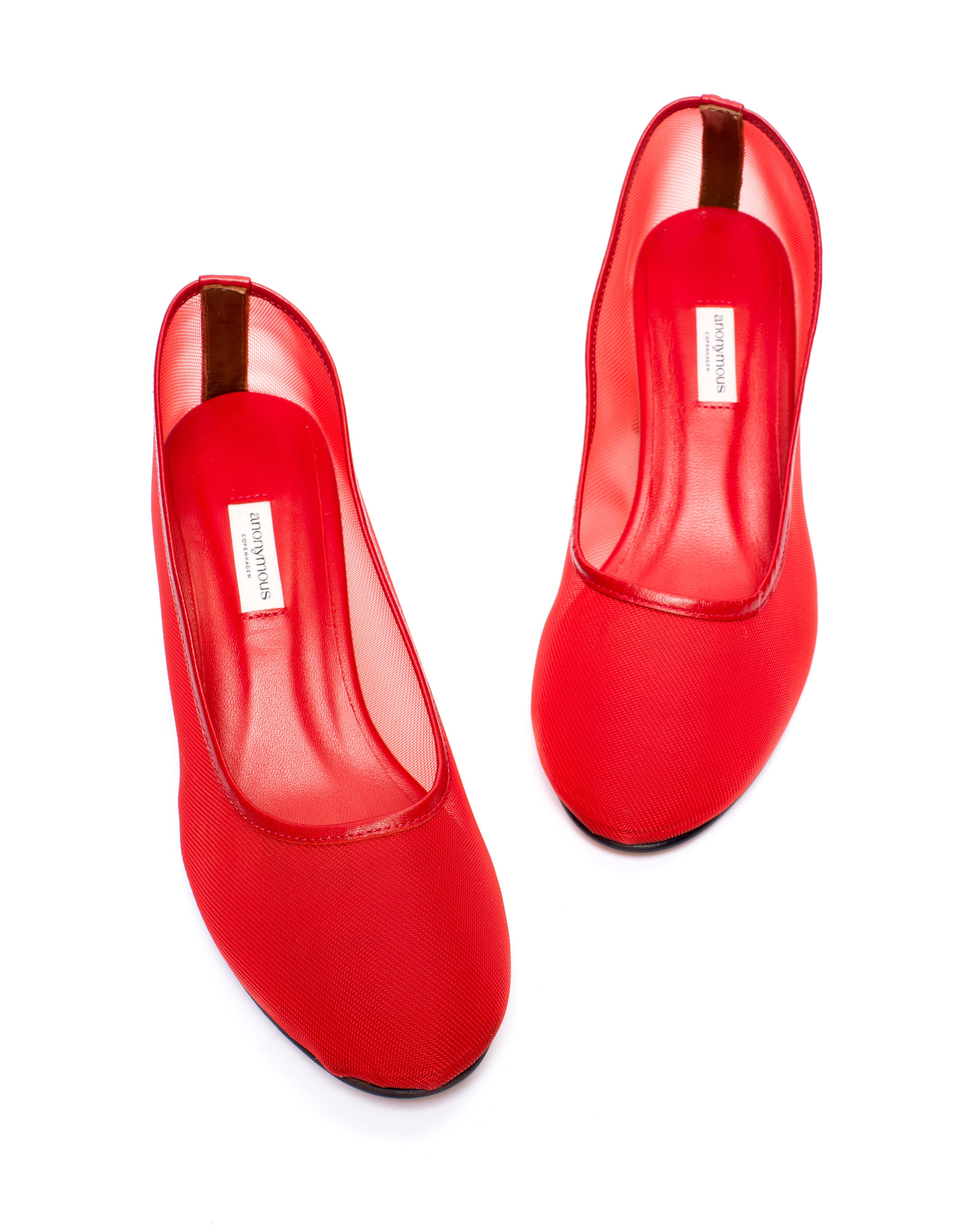 Sacha 40 mesh Shiny lamb & mesh Ruby red - Image 5