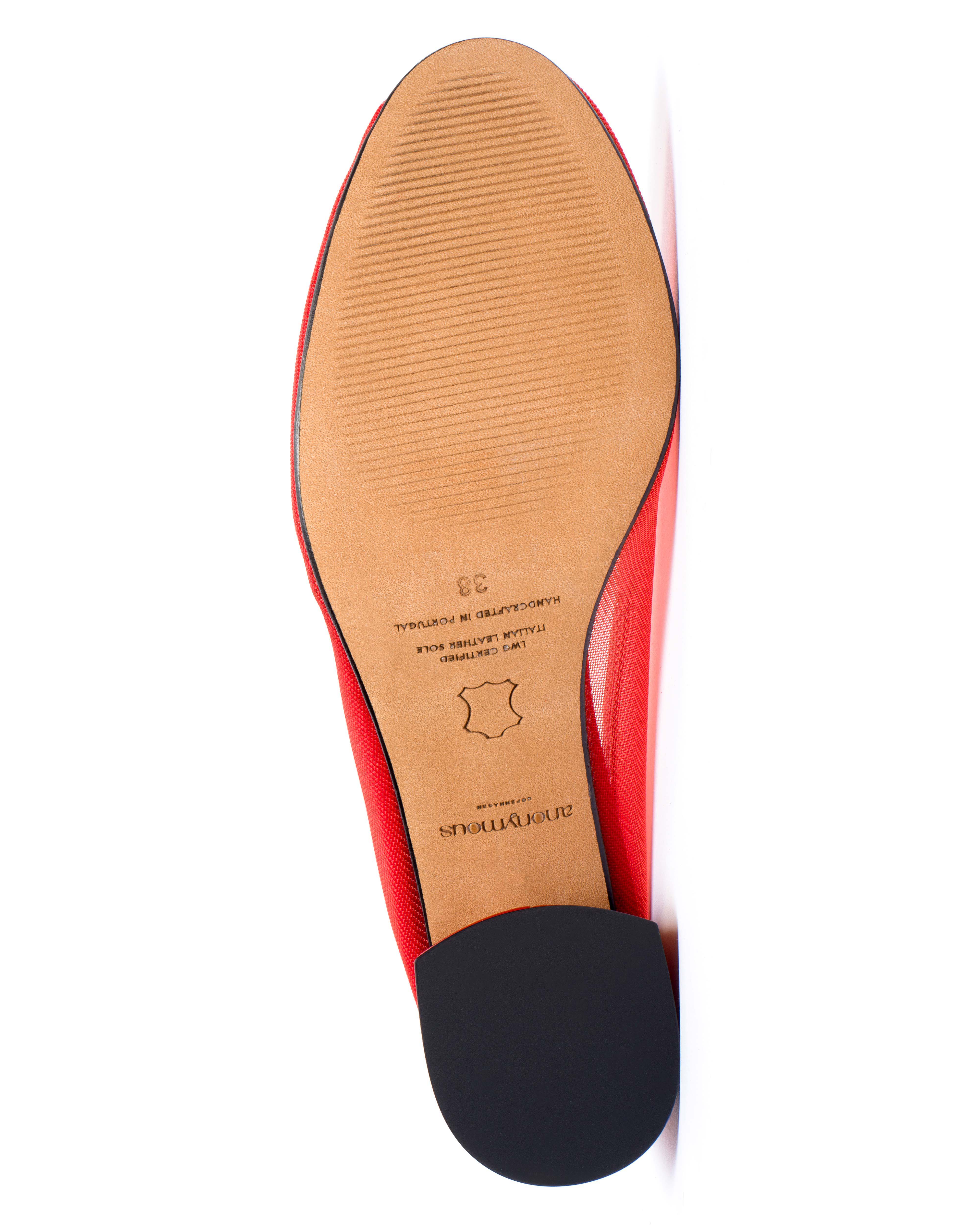 Sacha 40 mesh Shiny lamb & mesh Ruby red - Image 8
