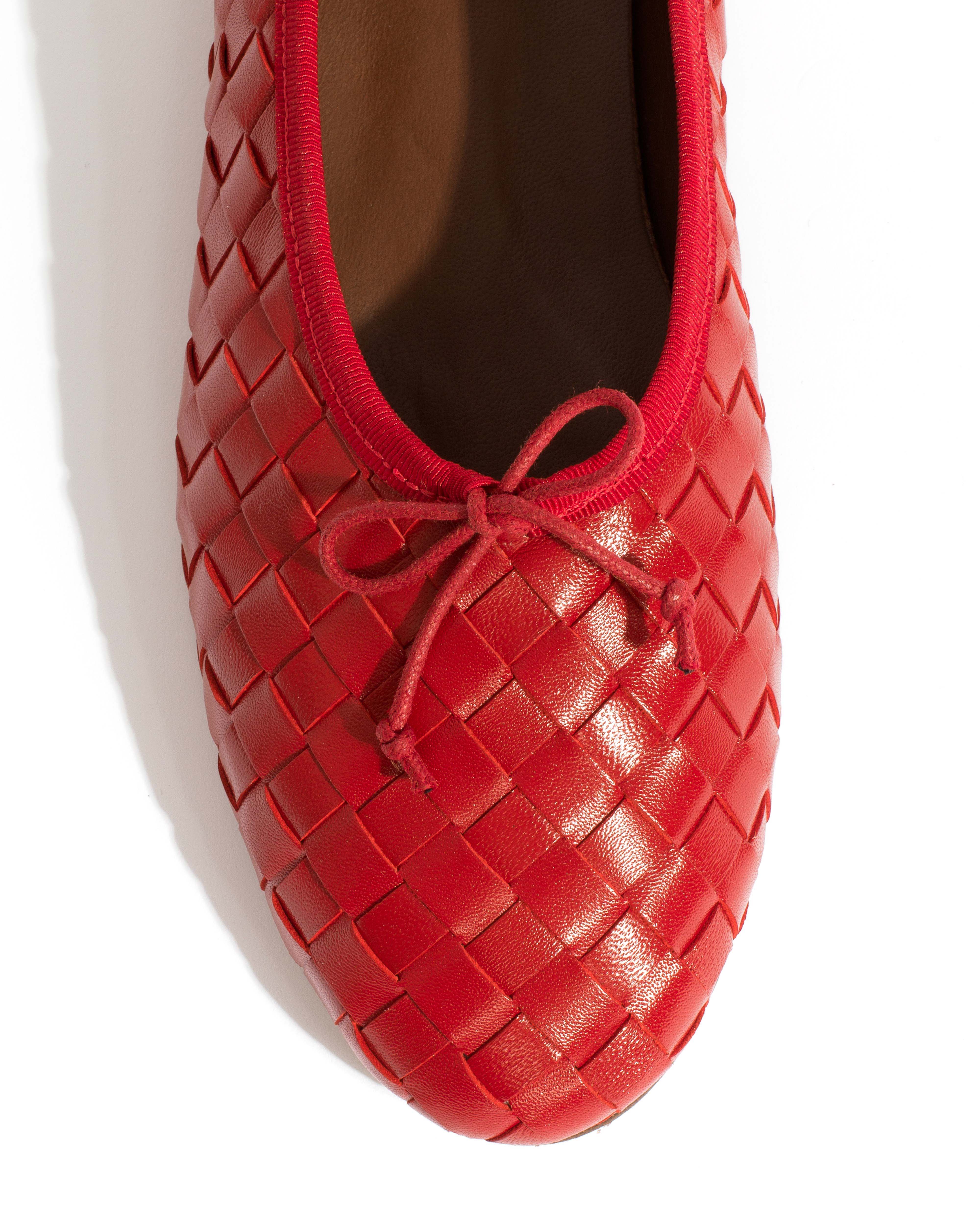 Sacha interlace Shiny lamb Ruby red - Image 5