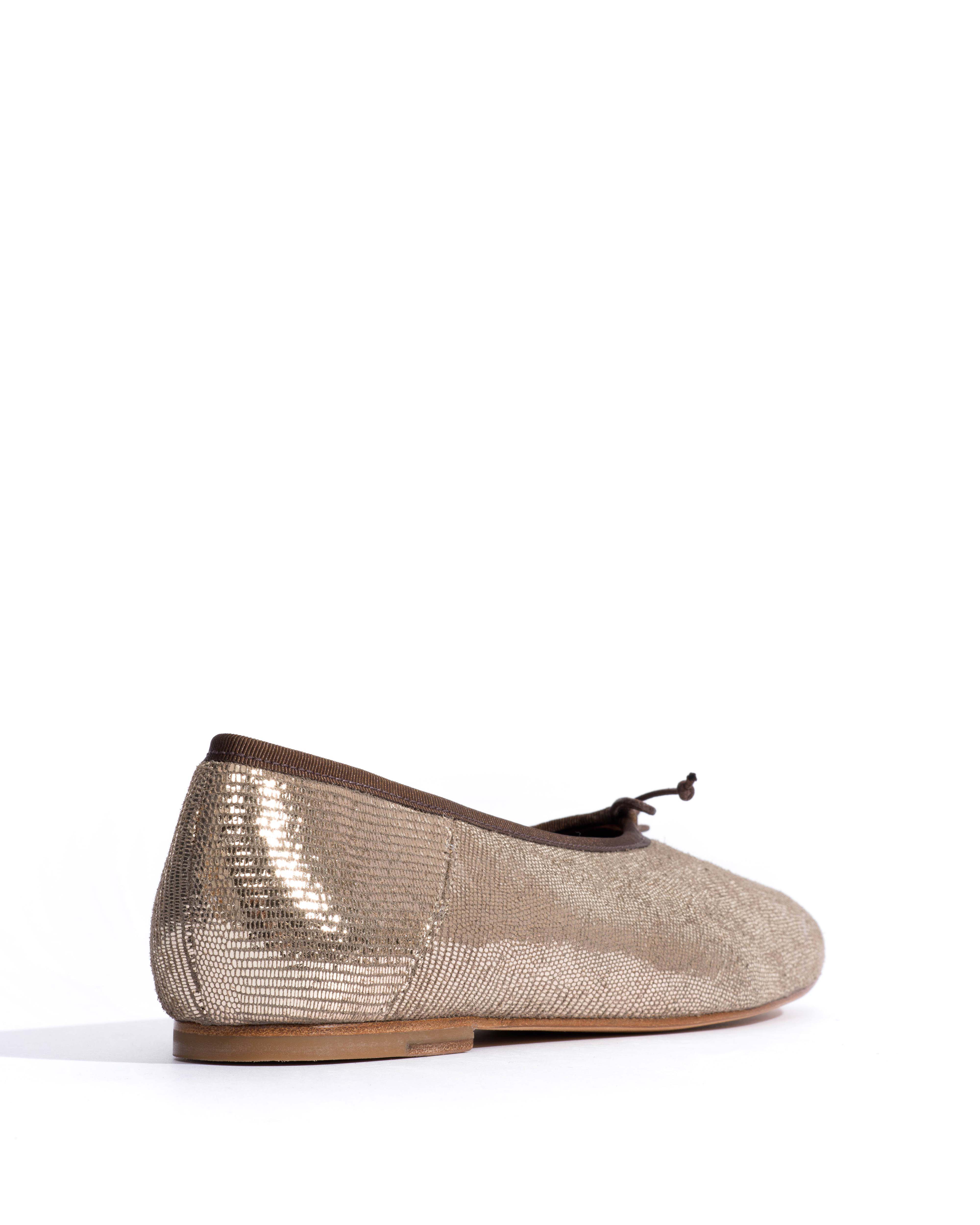 Sacha Lizard metallic goat Vintage champagne - Image 3