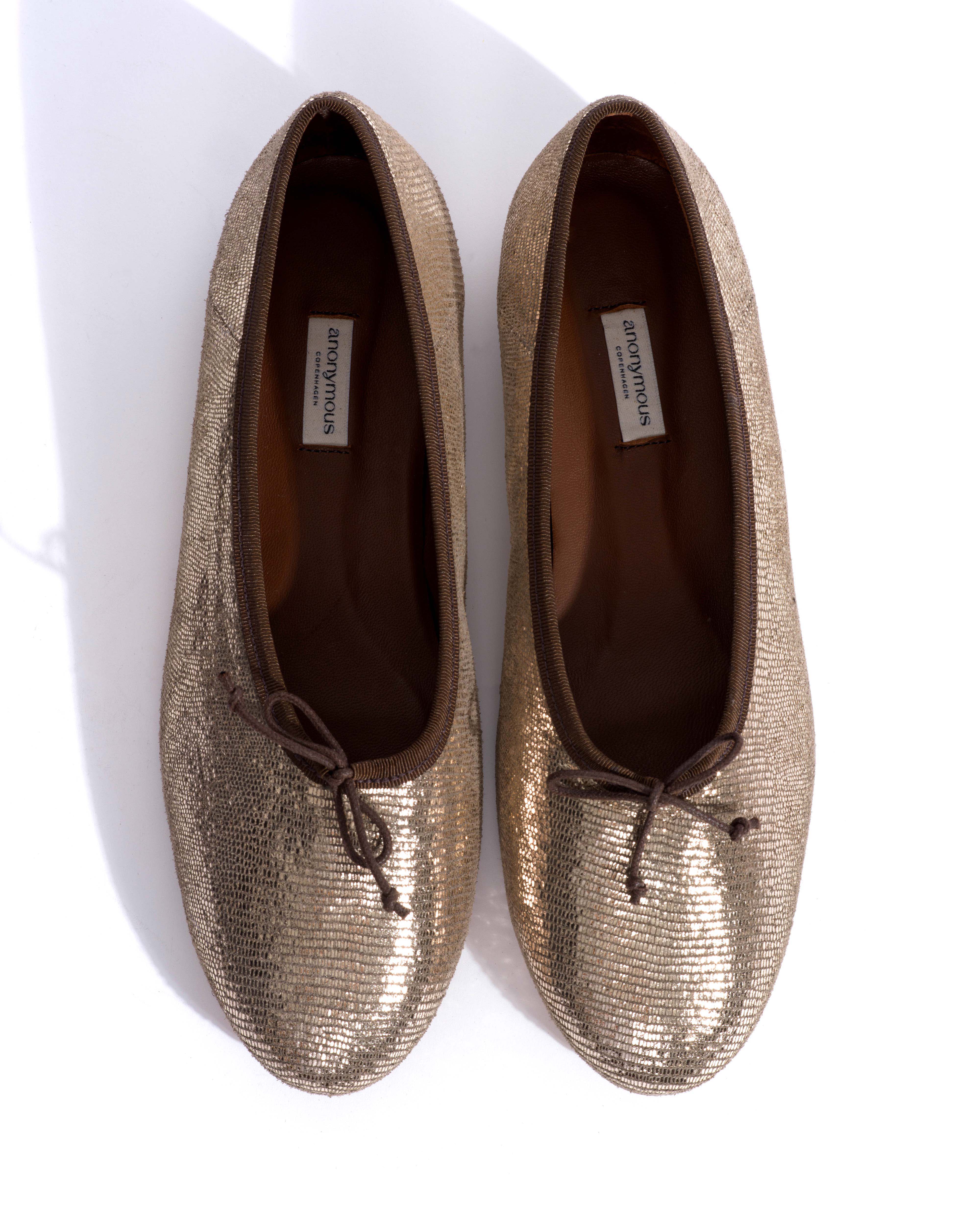 Sacha Lizard metallic goat Vintage champagne - Image 4