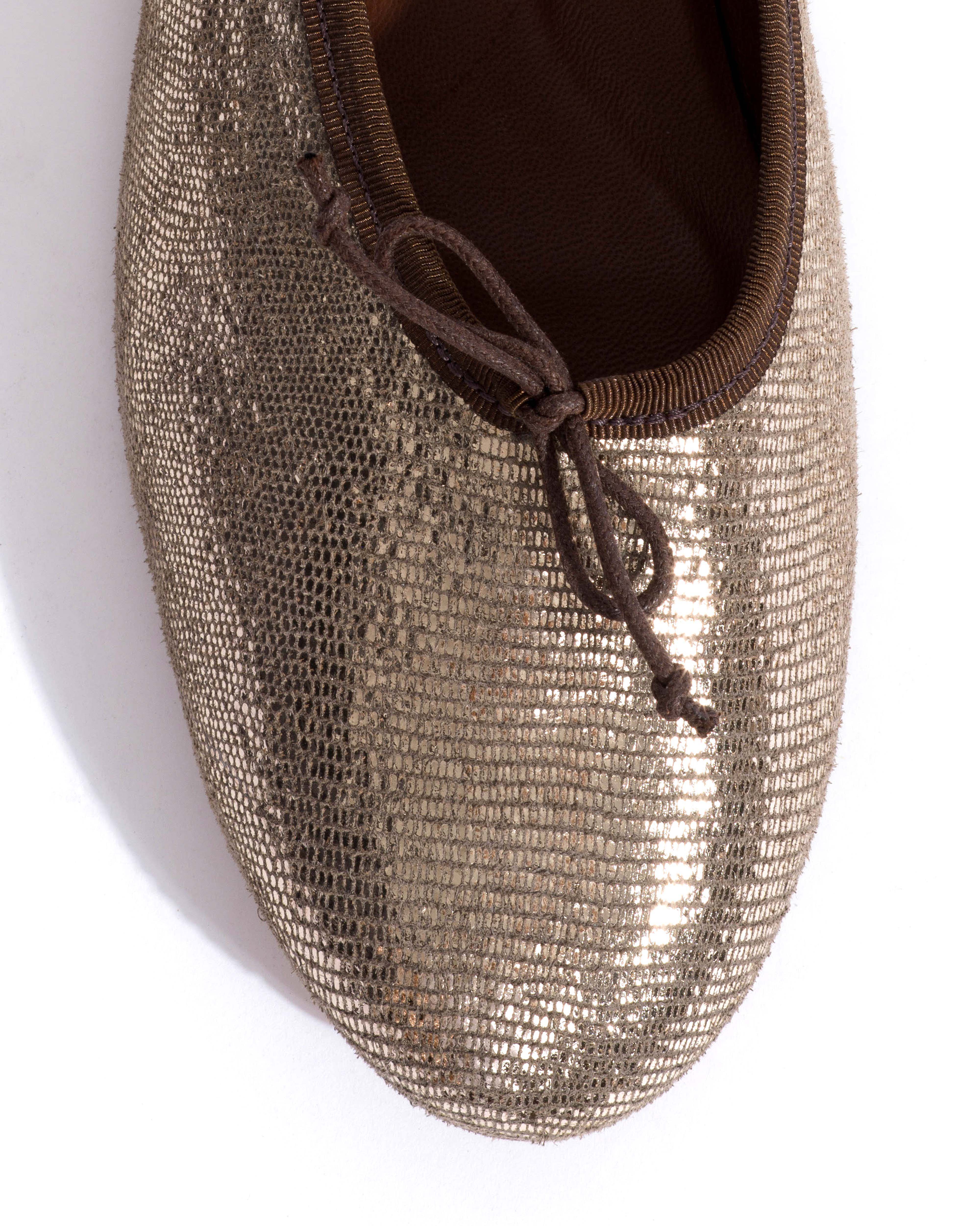 Sacha Lizard metallic goat Vintage champagne - Image 5