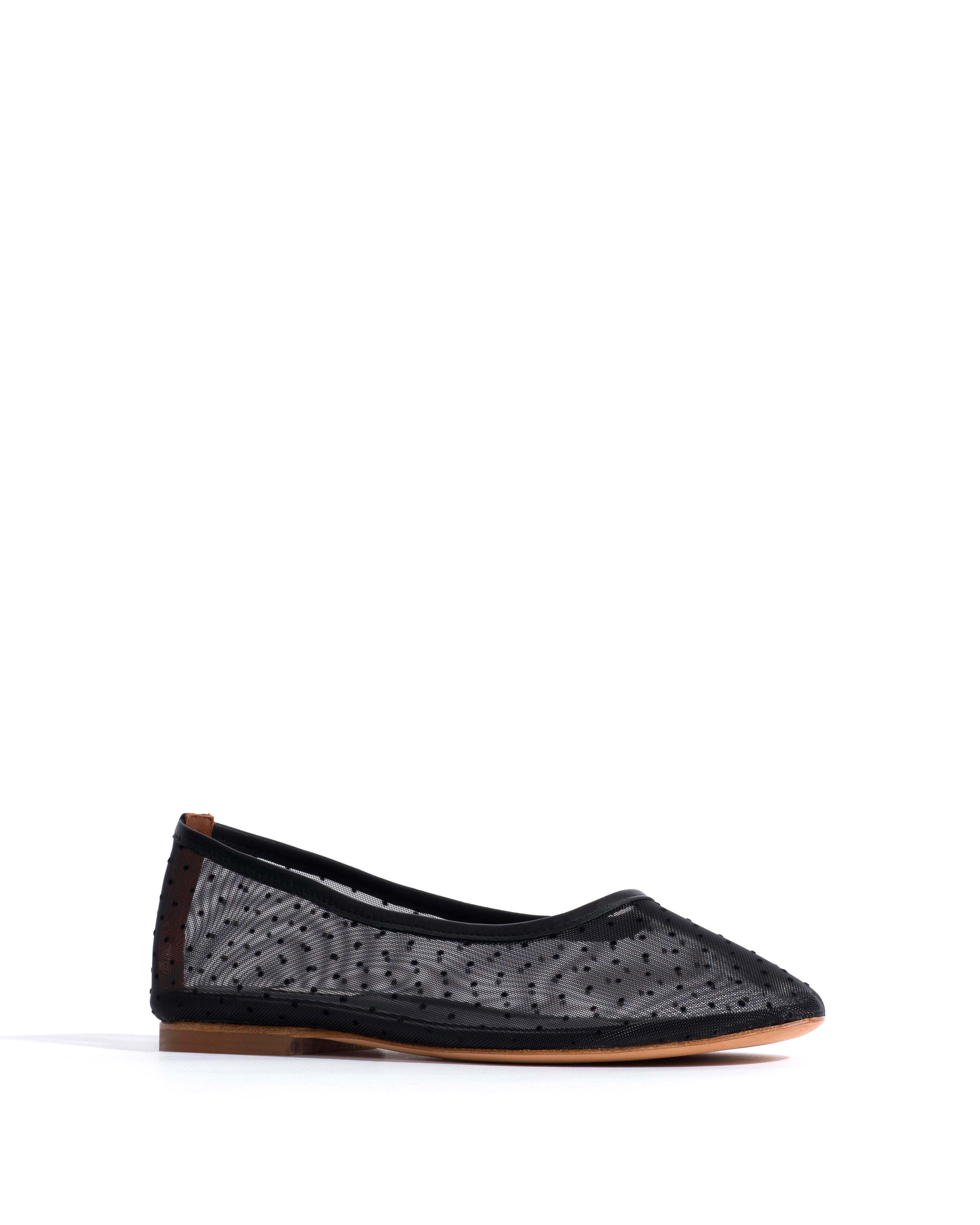 Sacha mesh Shiny lamb & dot velvet mesh Black - Image 2