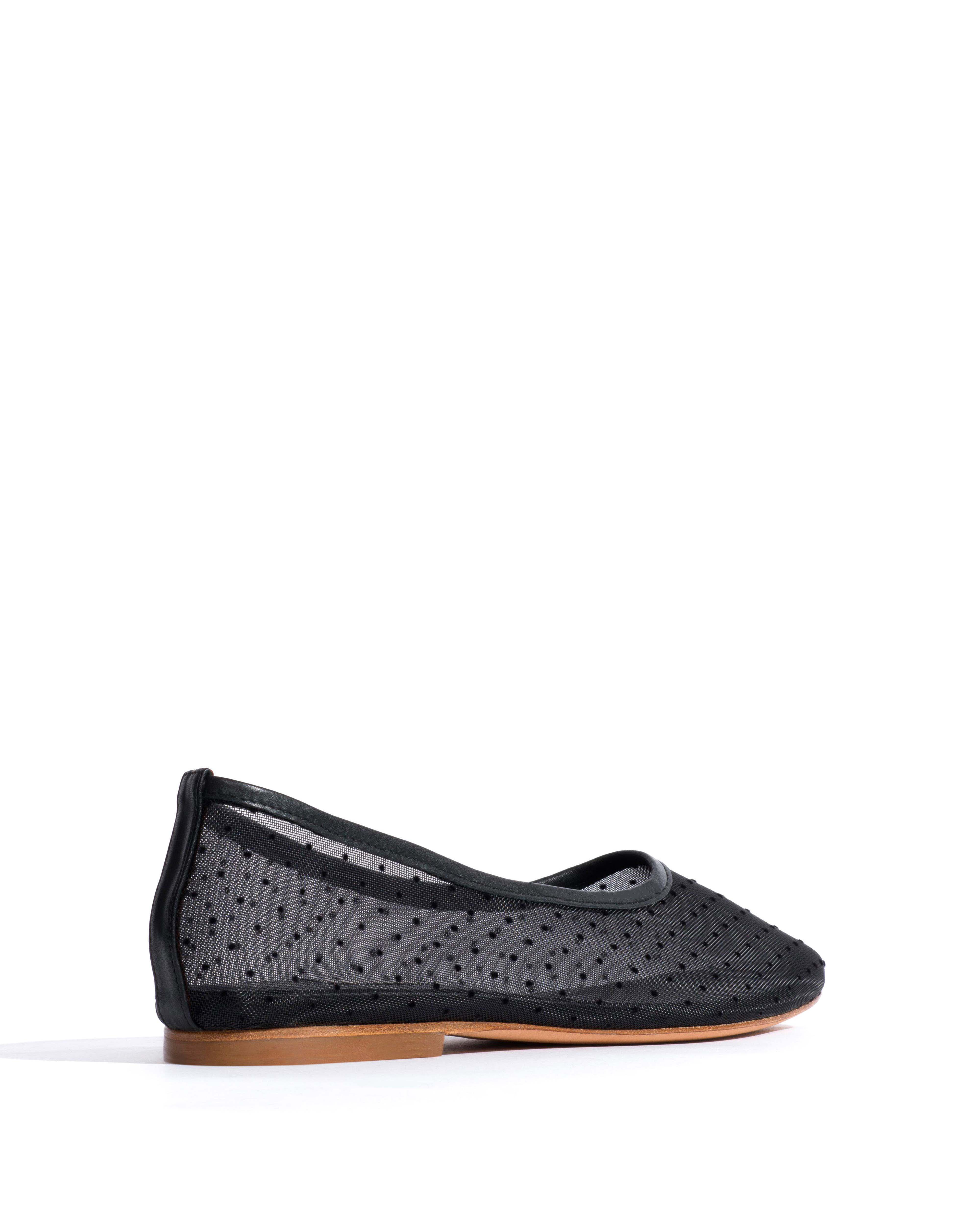 Sacha mesh Shiny lamb & dot velvet mesh Black - Image 3