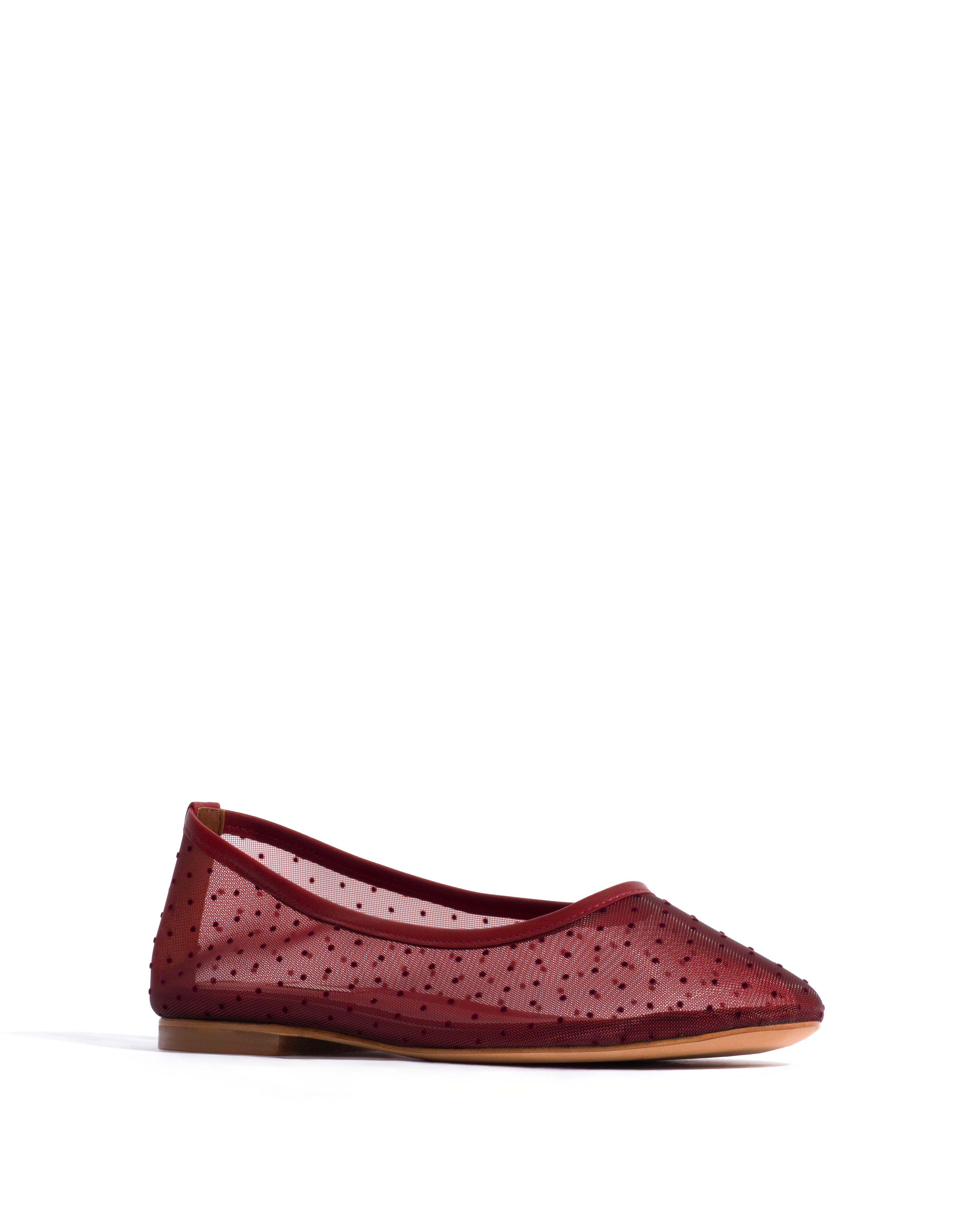Sacha mesh Shiny lamb & dot velvet mesh Pomegranate - Image 2