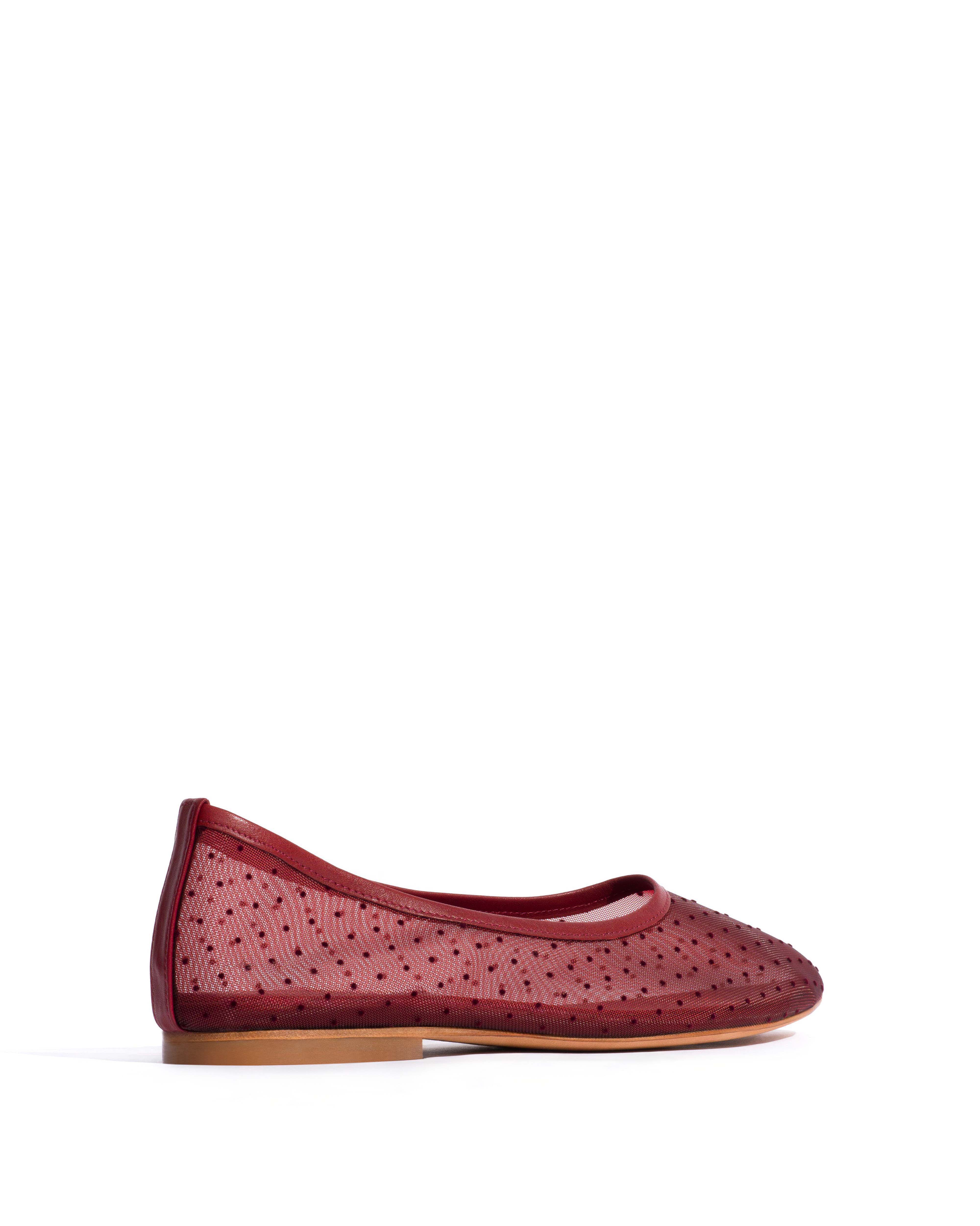 Sacha mesh Shiny lamb & dot velvet mesh Pomegranate - Image 3
