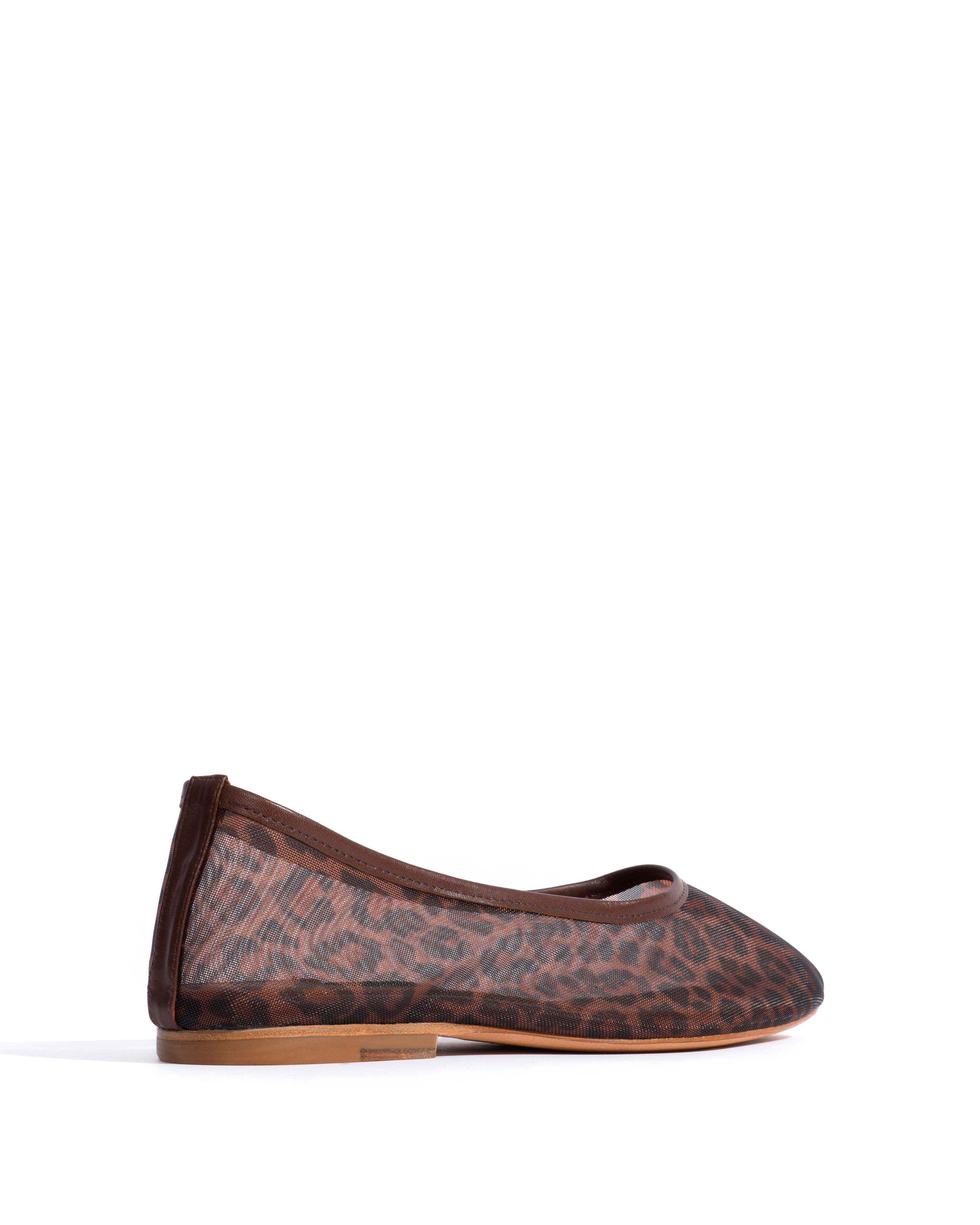 Sacha mesh Shiny lamb & mesh Chocolate & leopard - Image 3