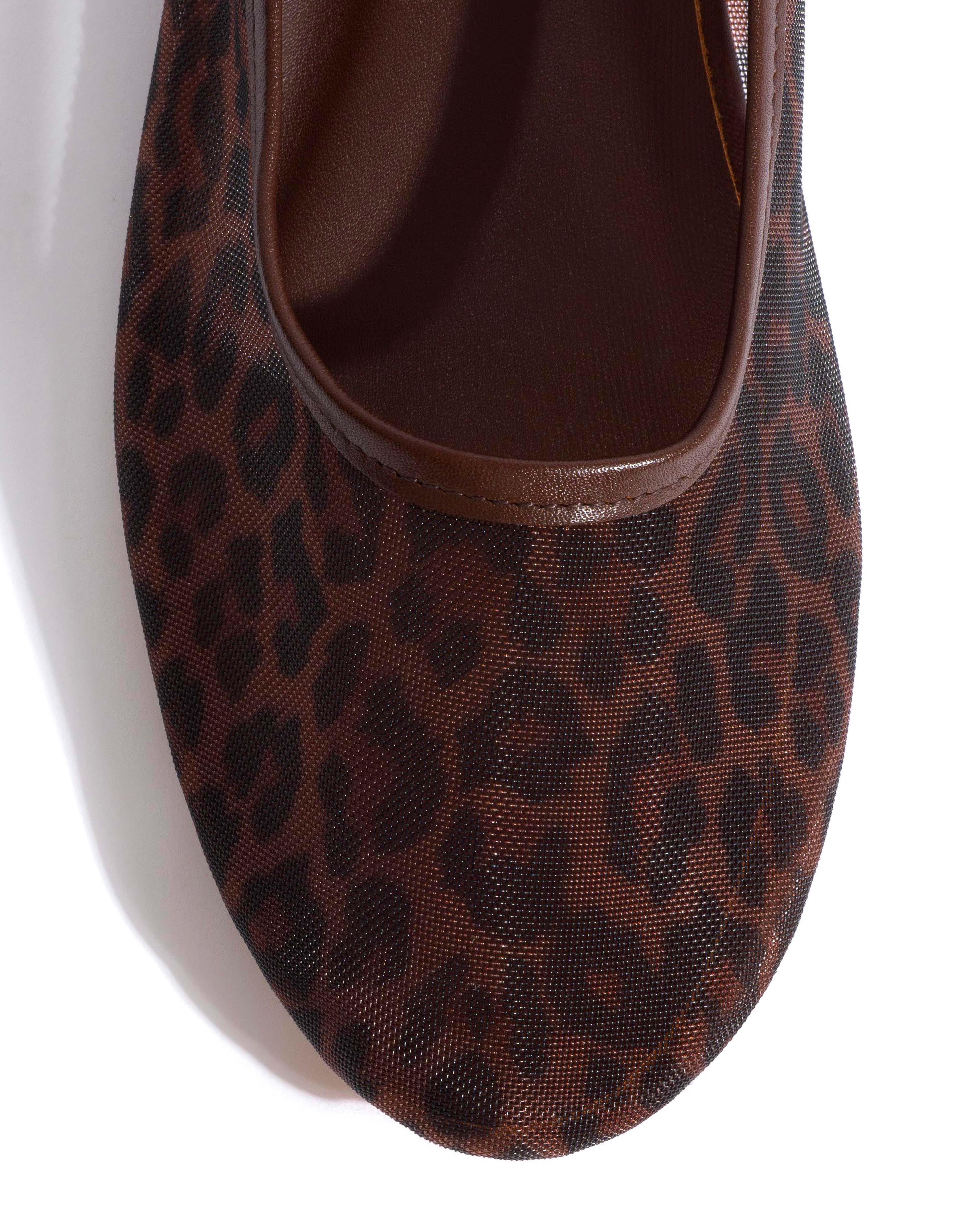 Sacha mesh Shiny lamb & mesh Chocolate & leopard - Image 5