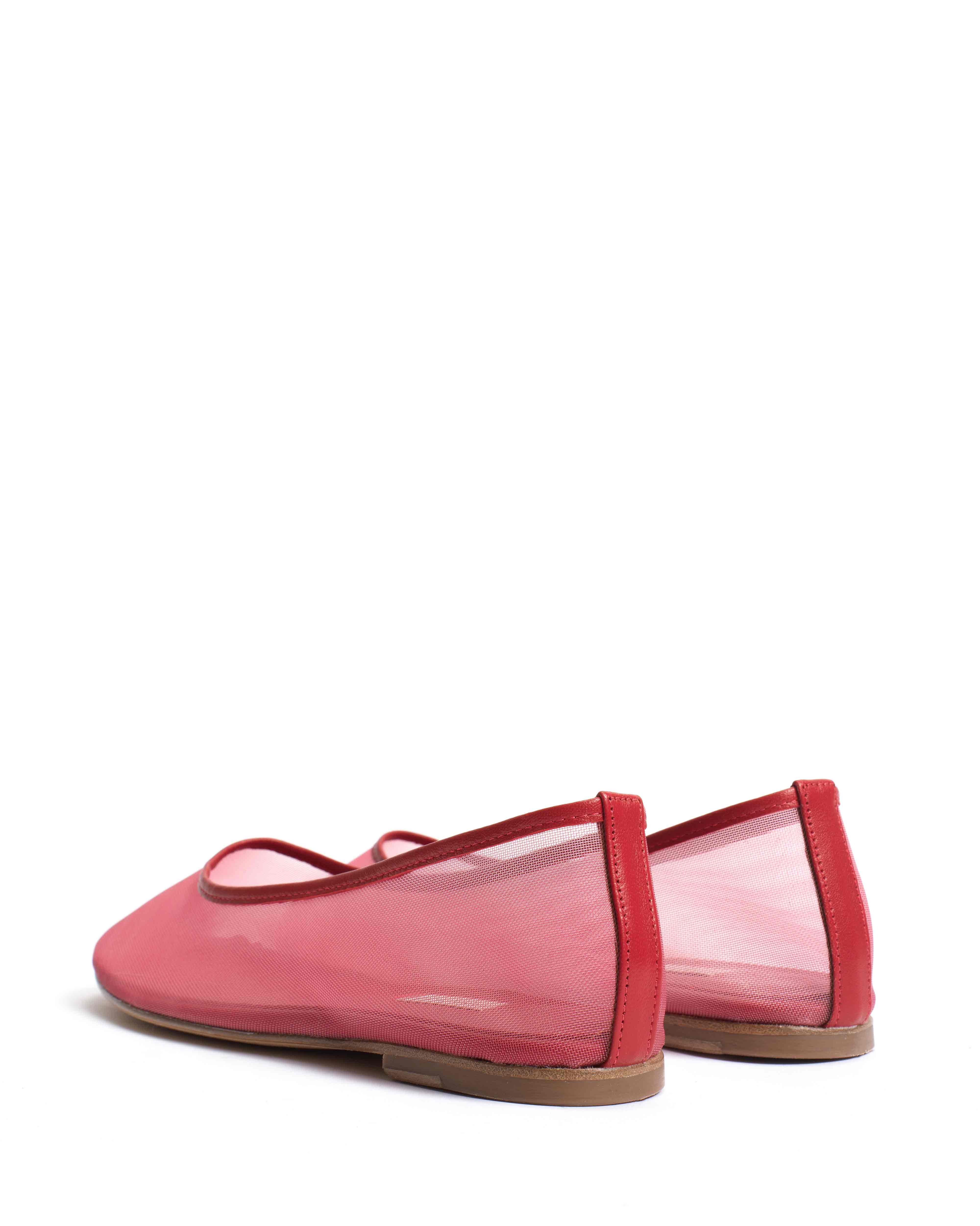 Sacha mesh Shiny lamb & mesh Ruby red - Image 5