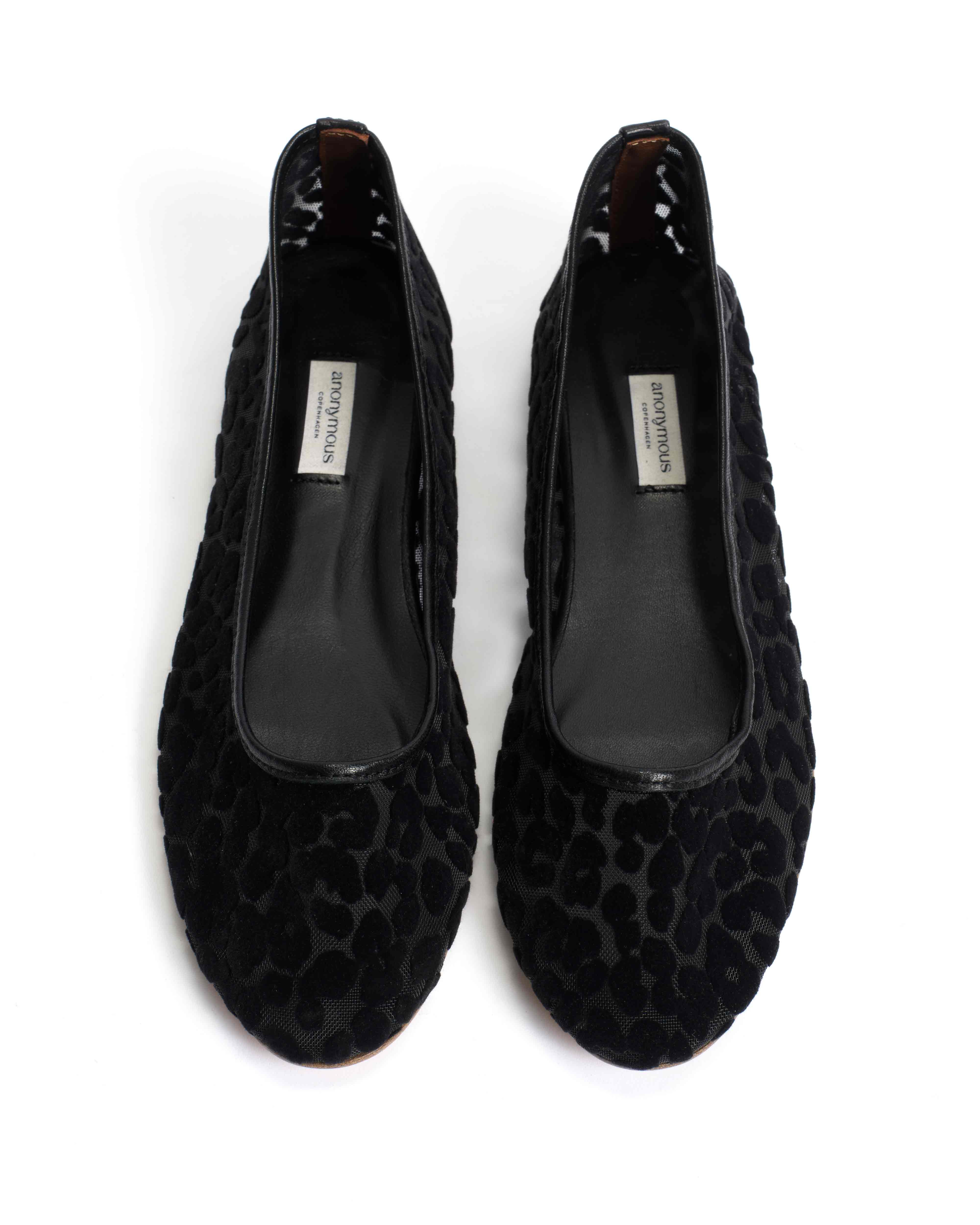 Sacha mesh Shiny lamb & mesh velvet leopard Black - Image 4