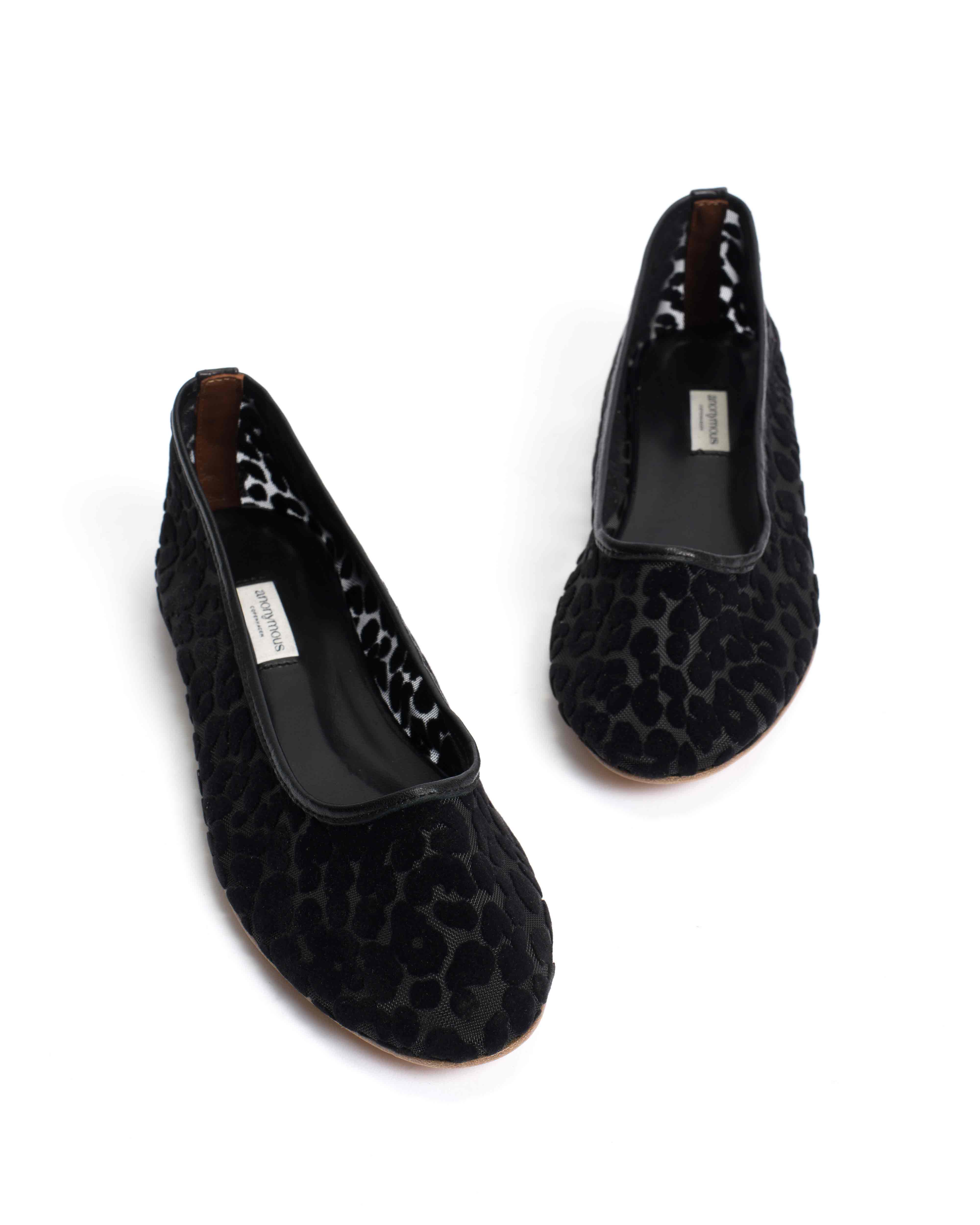 Sacha mesh Shiny lamb & mesh velvet leopard Black - Image 5
