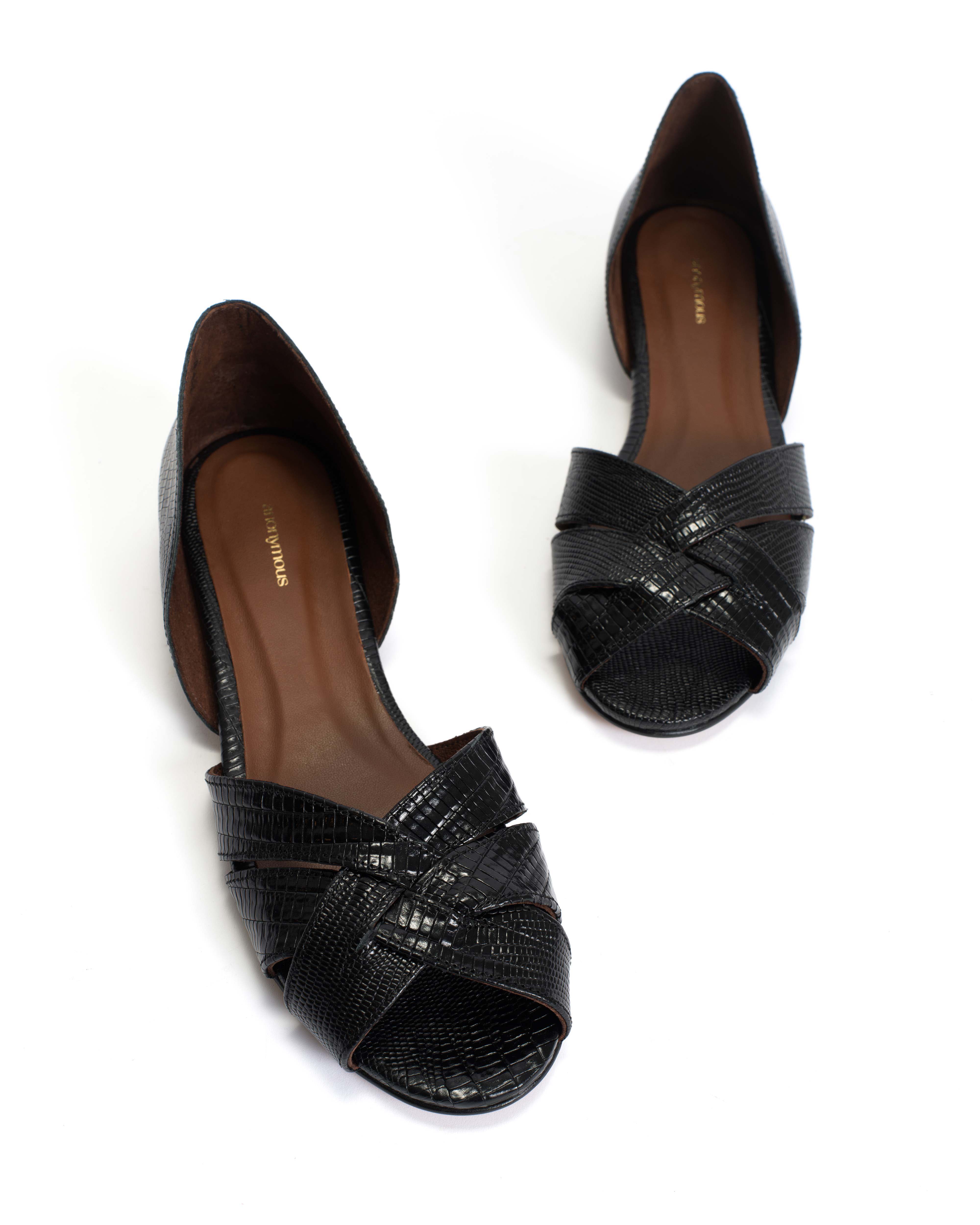 Sanni 20 Calf lizard Black - Image 5