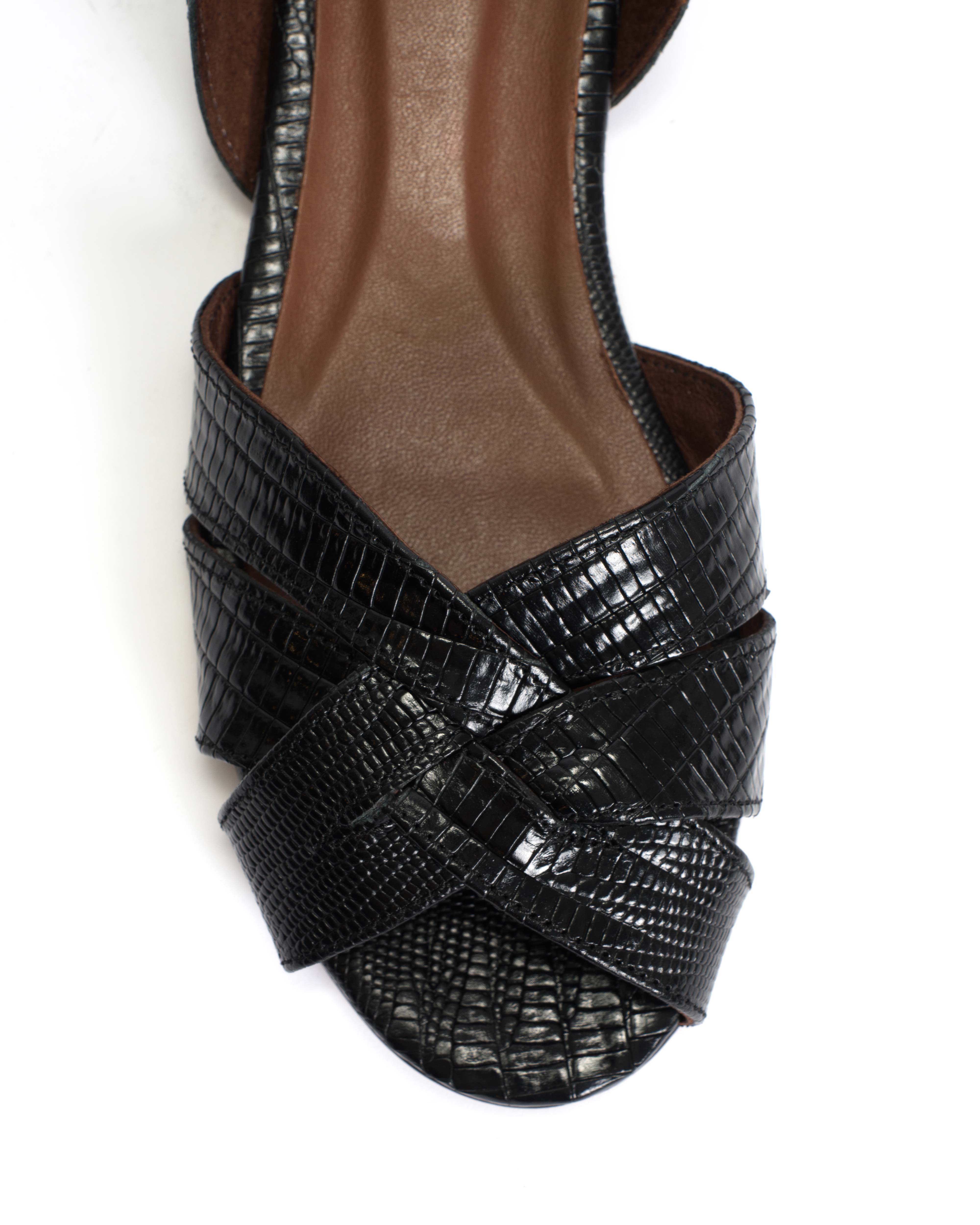 Sanni 20 Calf lizard Black - Image 6