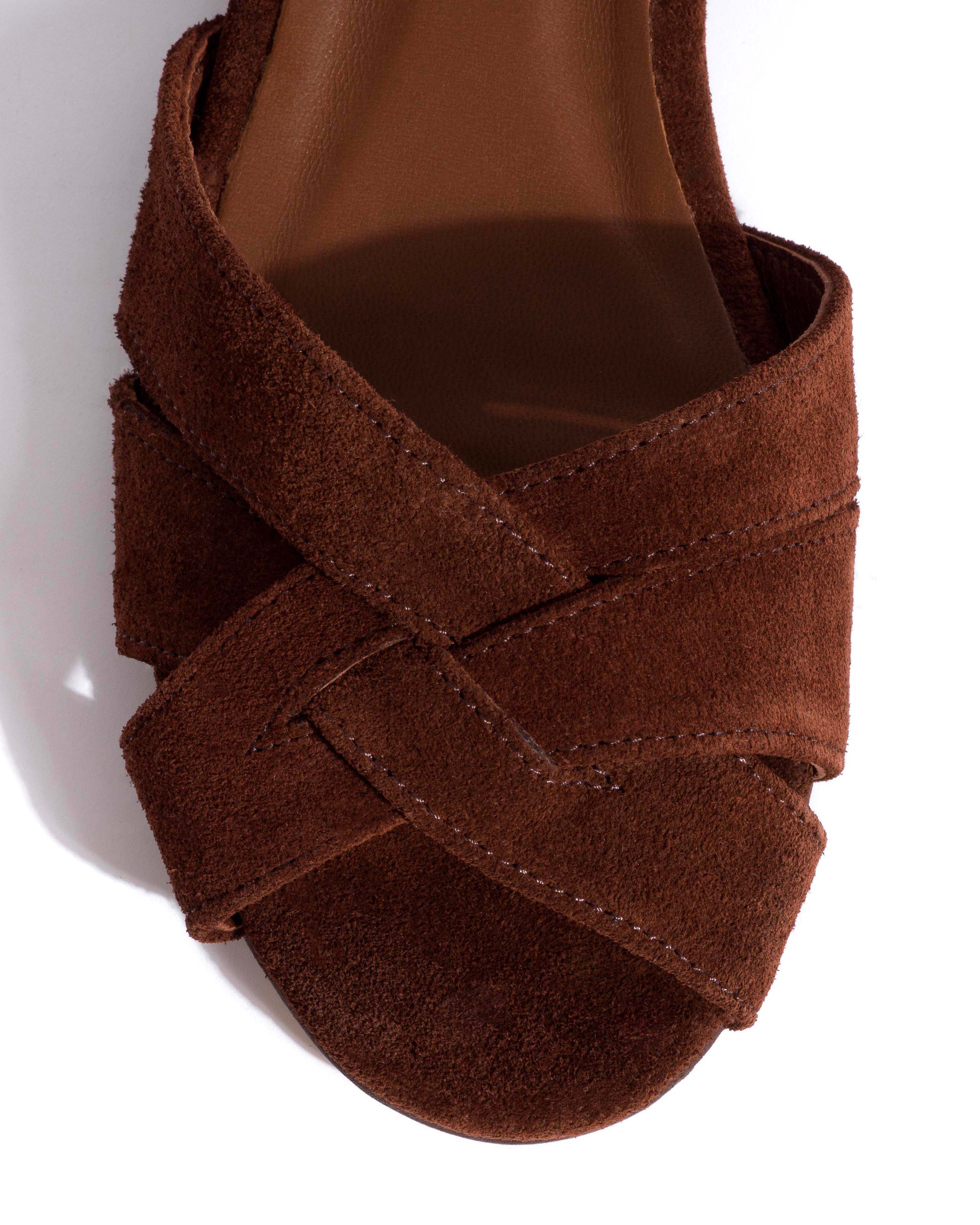 Sanni 20 Calf suede Chocolate - Image 5