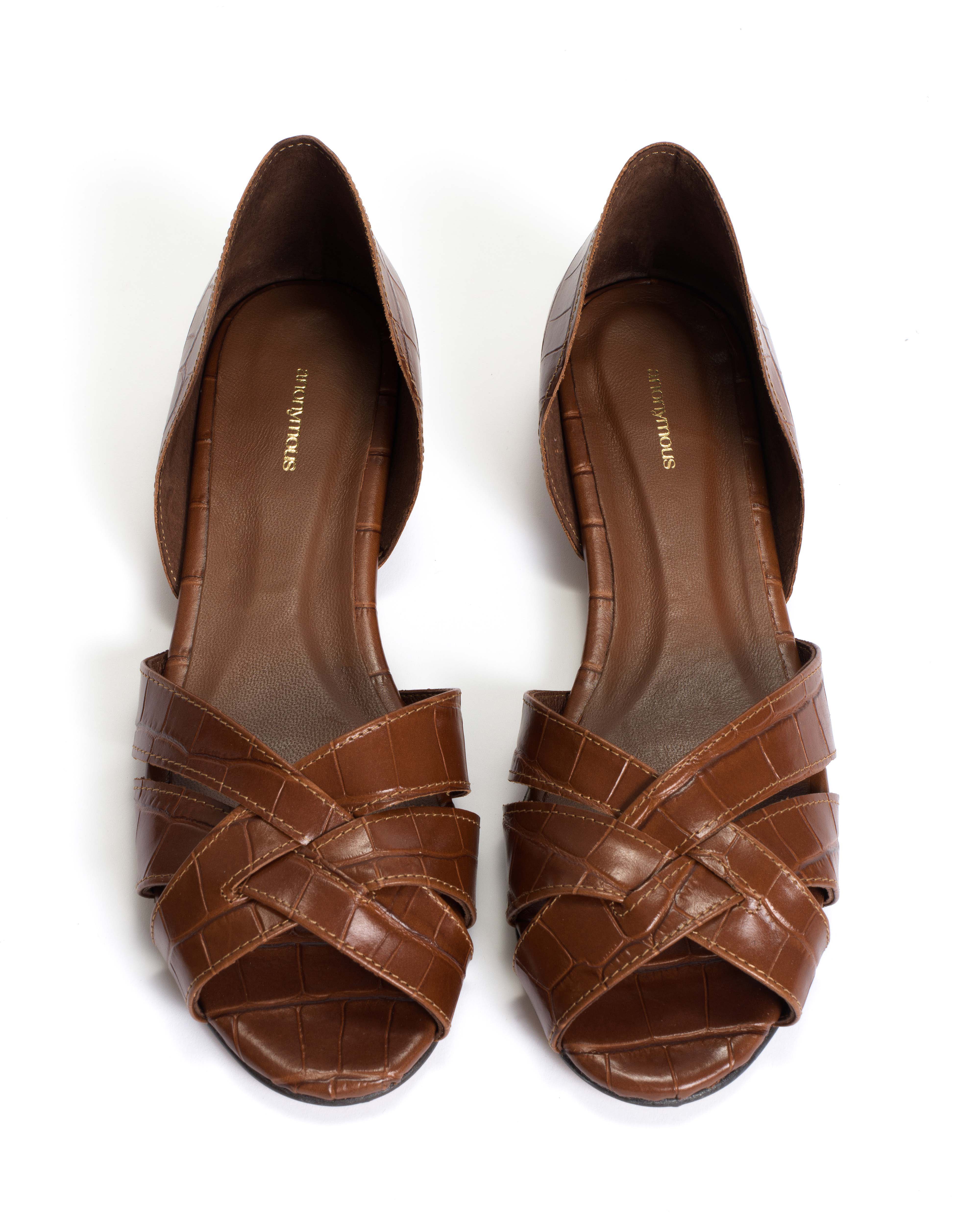 Sanni 20 Croco calf Chocolate - Image 3