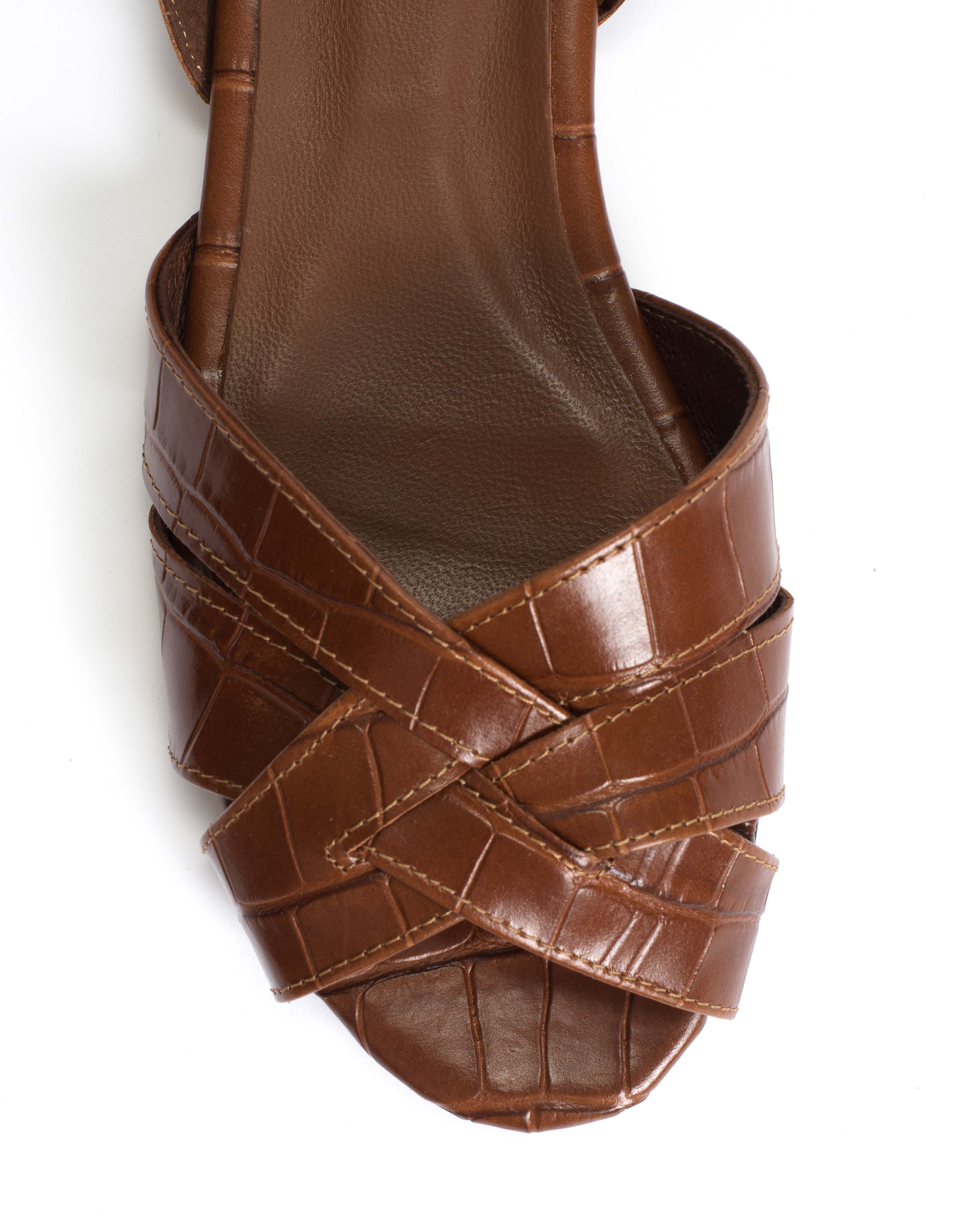 Sanni 20 Croco calf Chocolate - Image 6