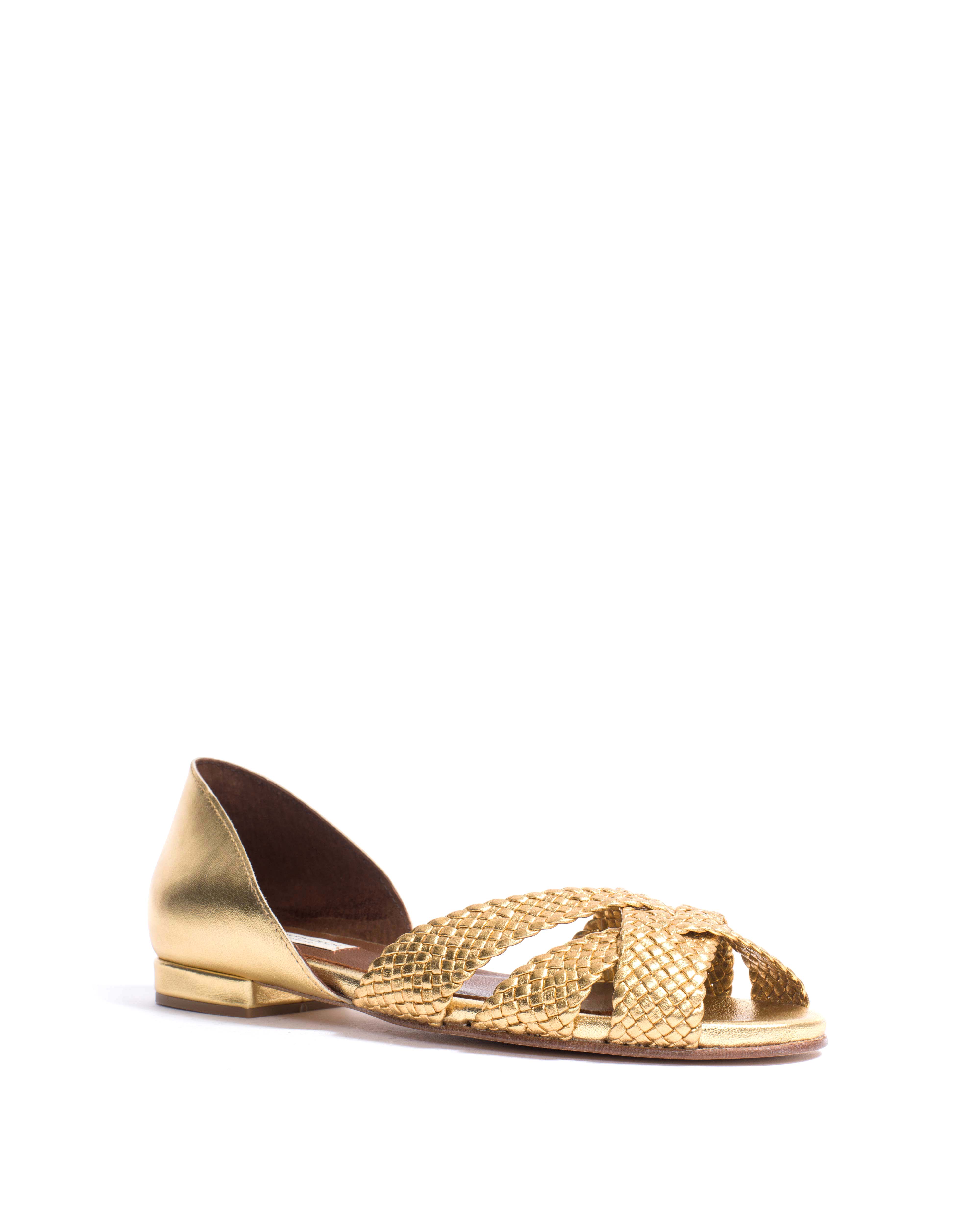 Sanni 20 hand-braided Hand-braided leather Gold - Image 2