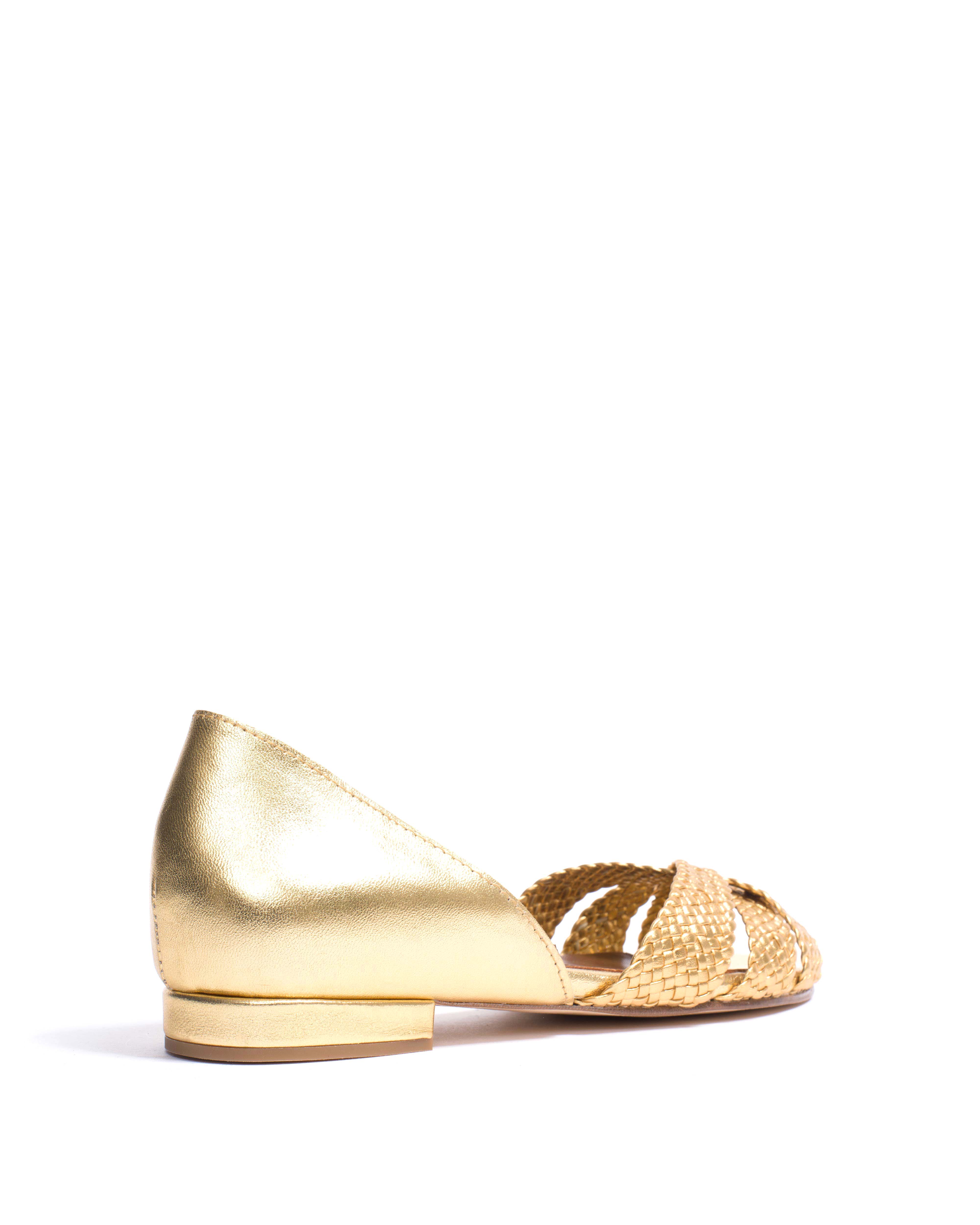Sanni 20 hand-braided Hand-braided leather Gold - Image 3