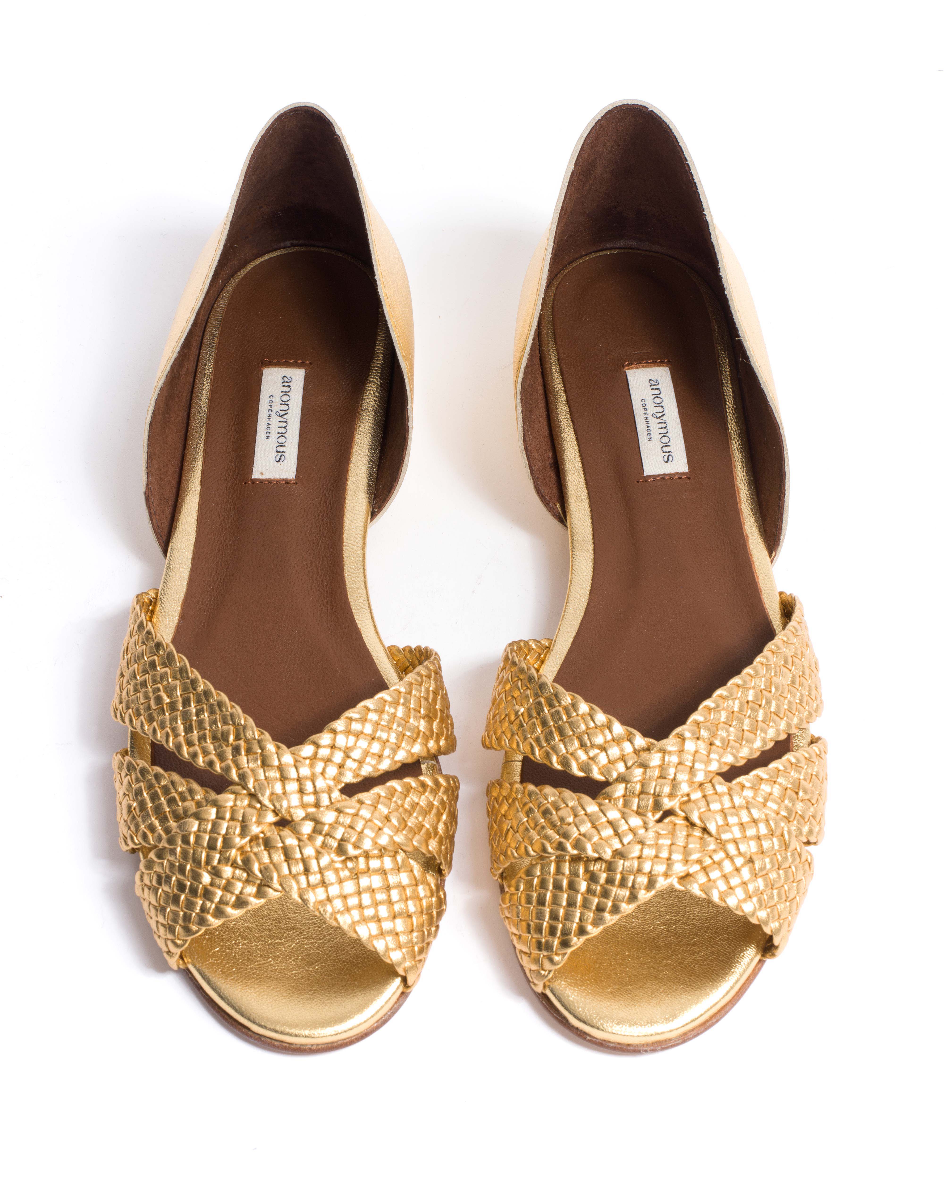 Sanni 20 hand-braided Hand-braided leather Gold - Image 4