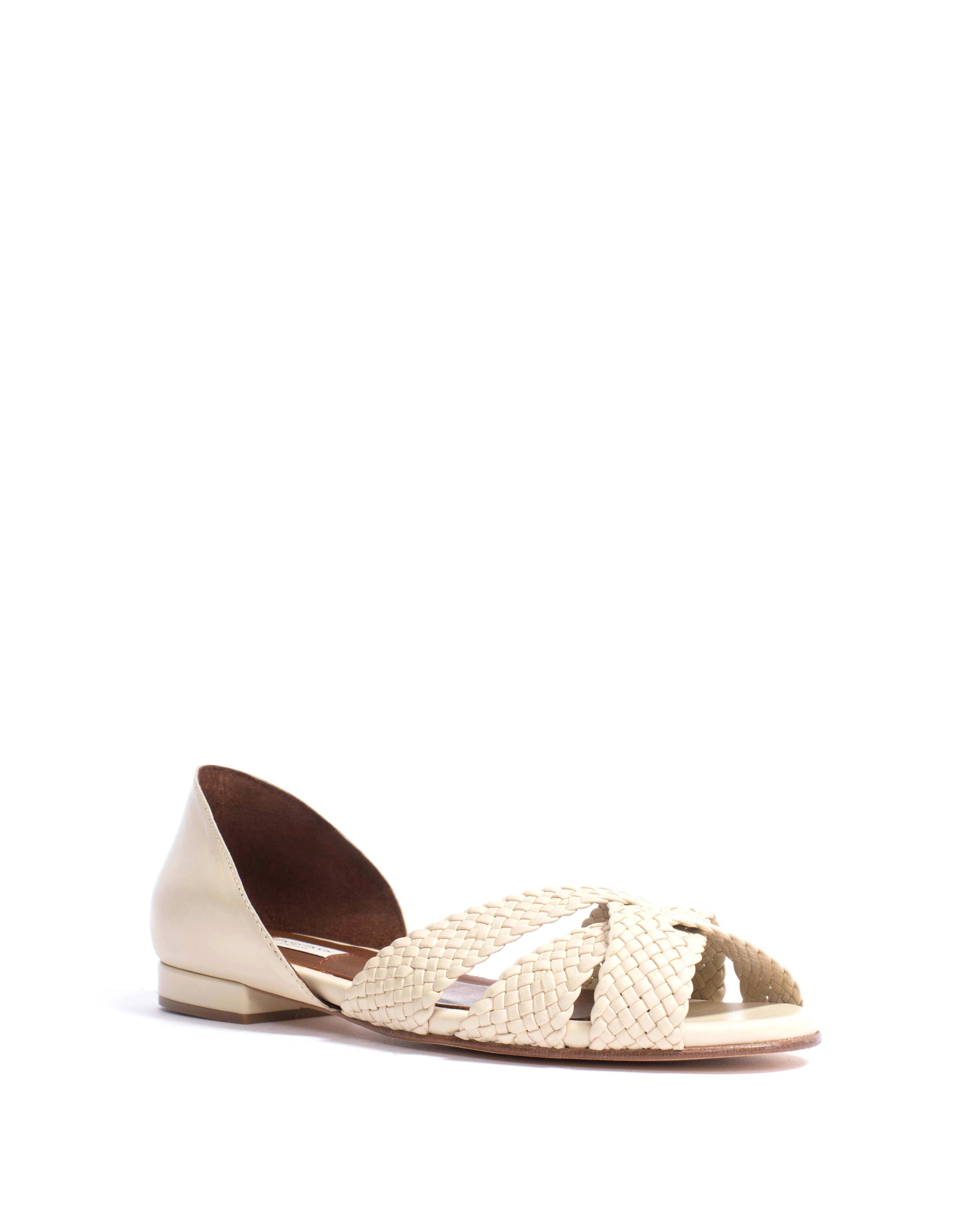 Sanni 20 hand-braided Hand-braided leather White sand - Image 2