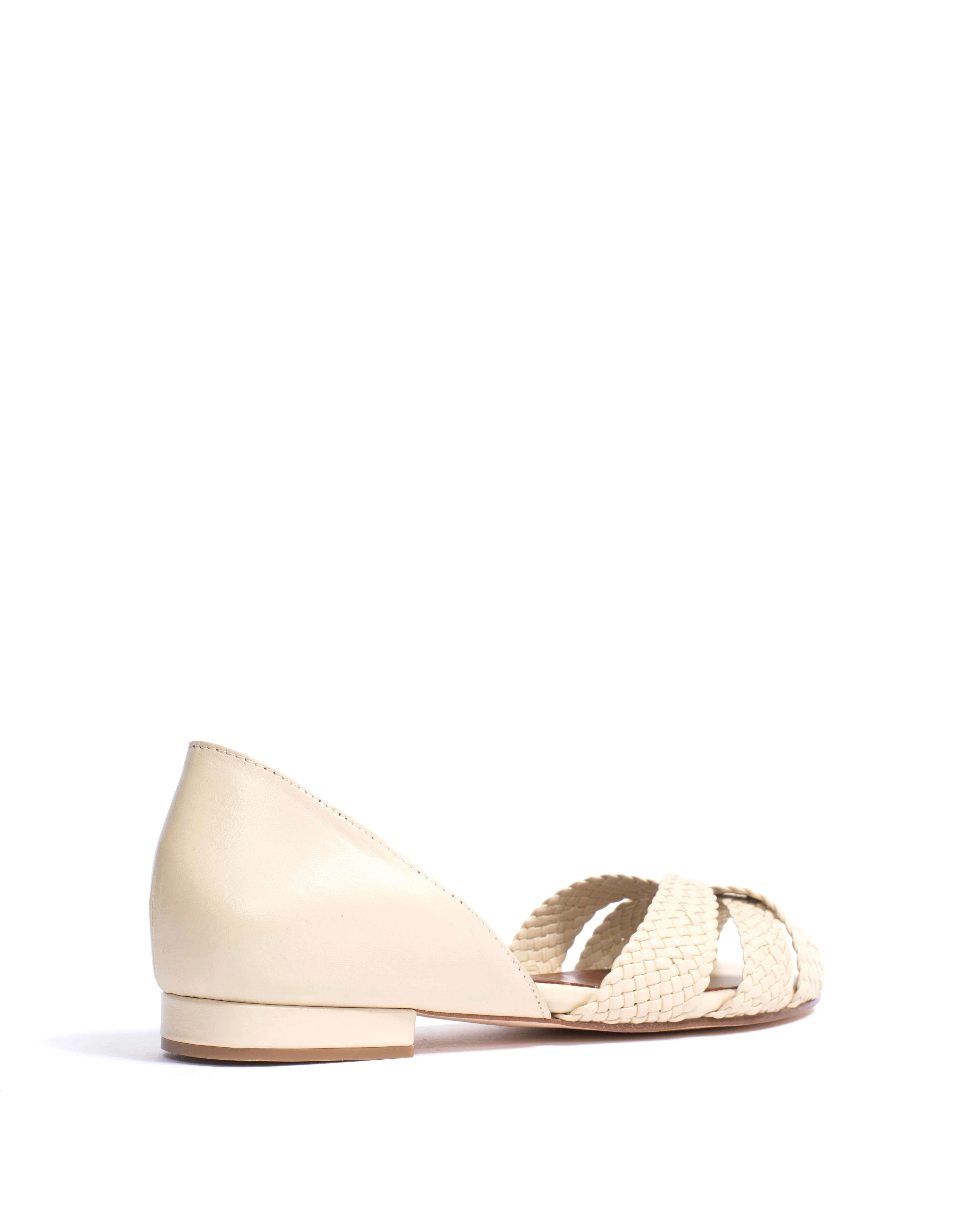 Sanni 20 hand-braided Hand-braided leather White sand - Image 3